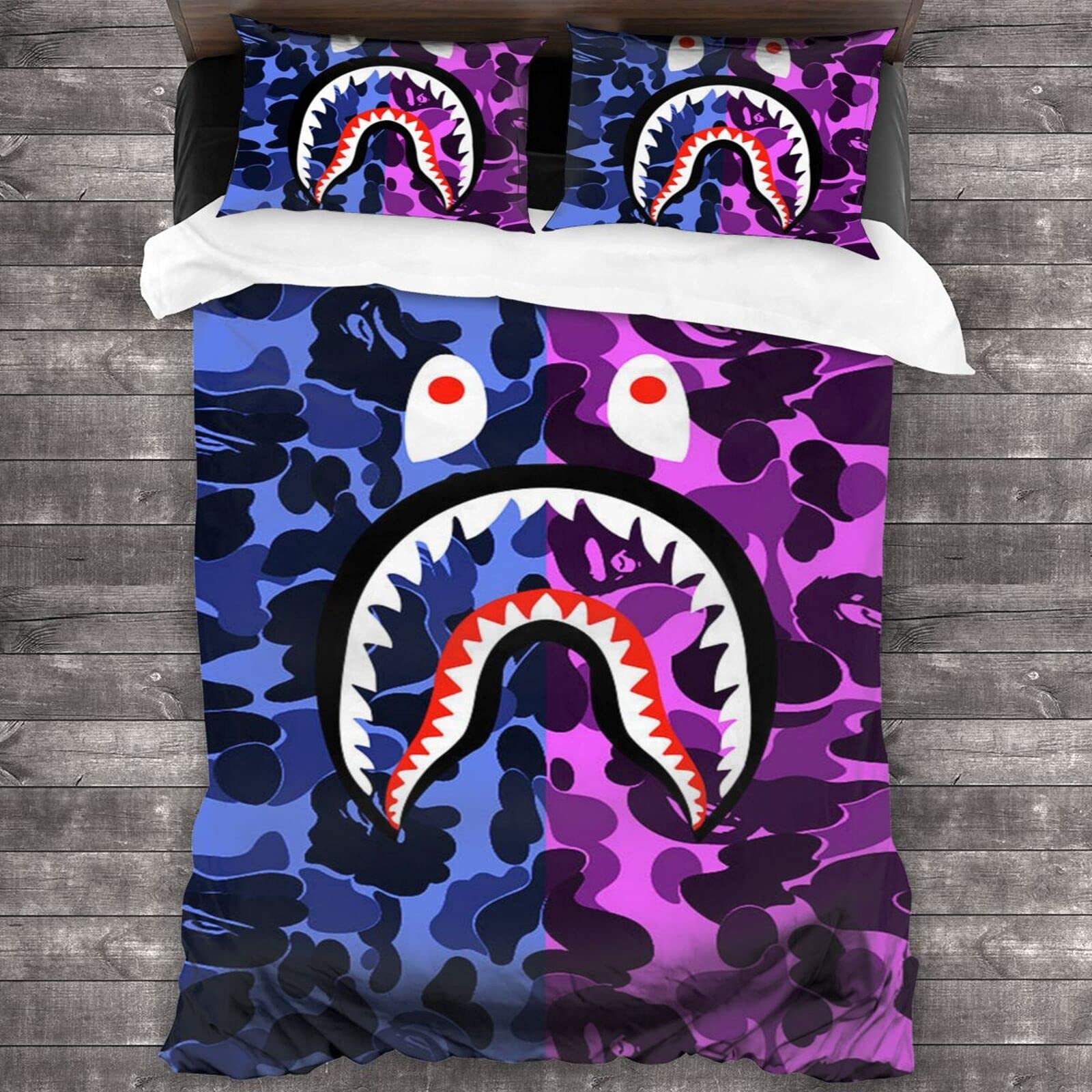 Camo Shark Bed Sheets Spread Duvet Cover Bedding Sets Customer Request