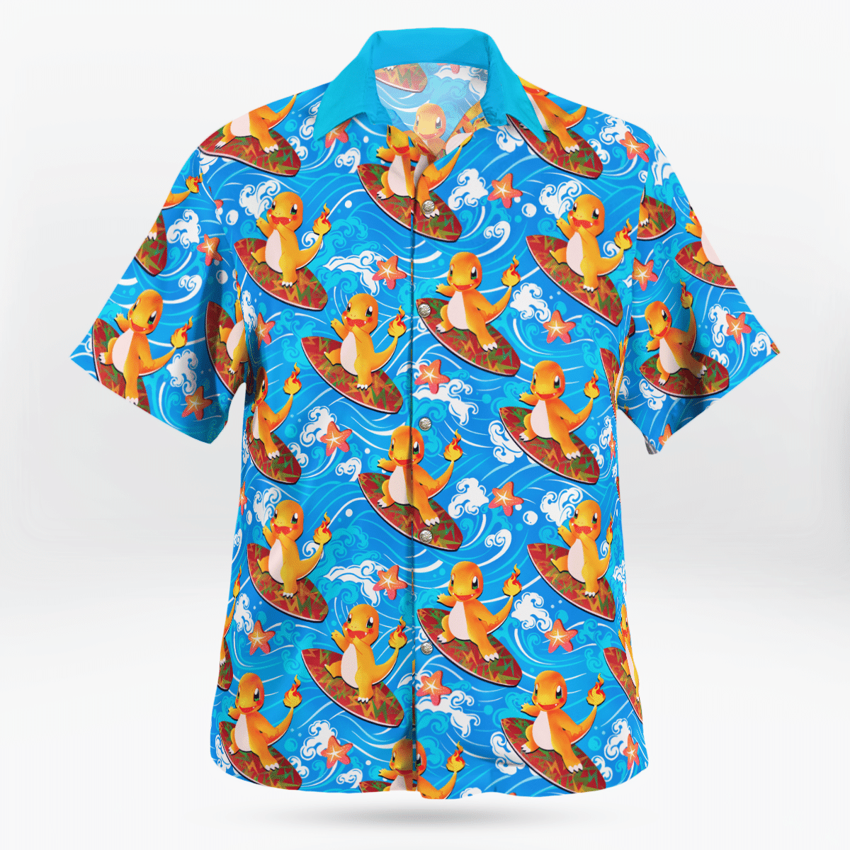 Charmander Surfing Beach Outfits New Aloha Shirt For Men Women