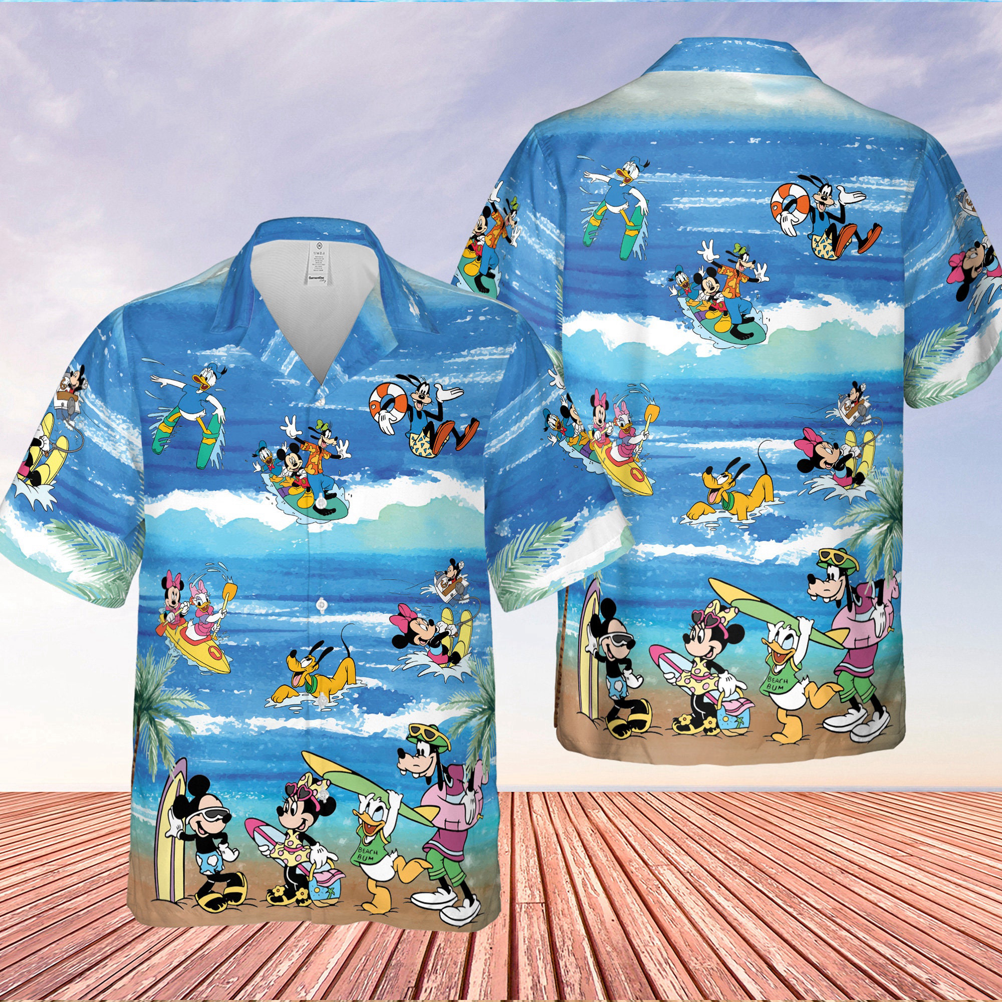 Disney Summer Mickey Minnie Mouse Hawaiian Shirt Tropical Aloha Shirt For Men Women