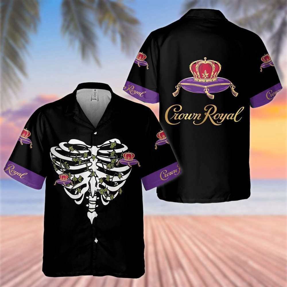 Crown Royal CheStar Trek Bone Hawaiian Shirt