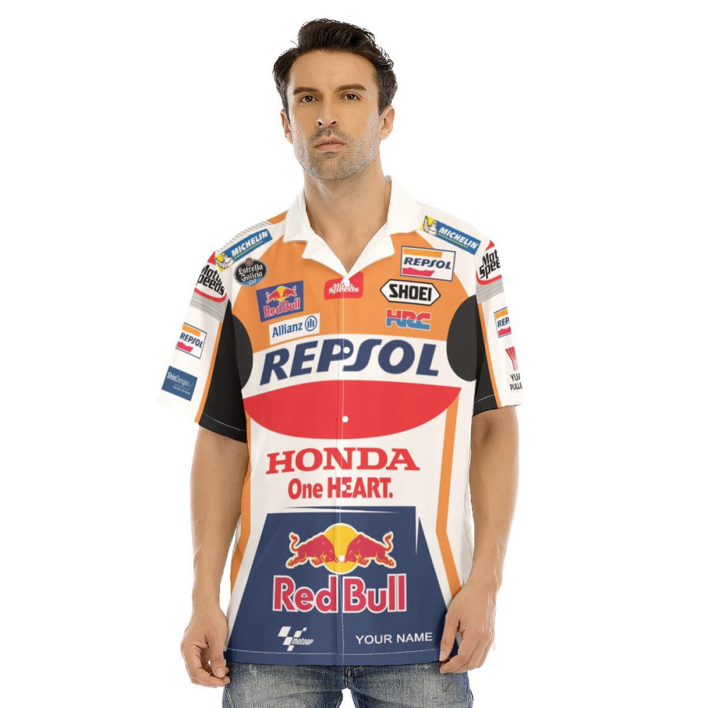 Repsol Honda Motogp Racing Red Bull  Repsol Honda Hawaiian Shirt