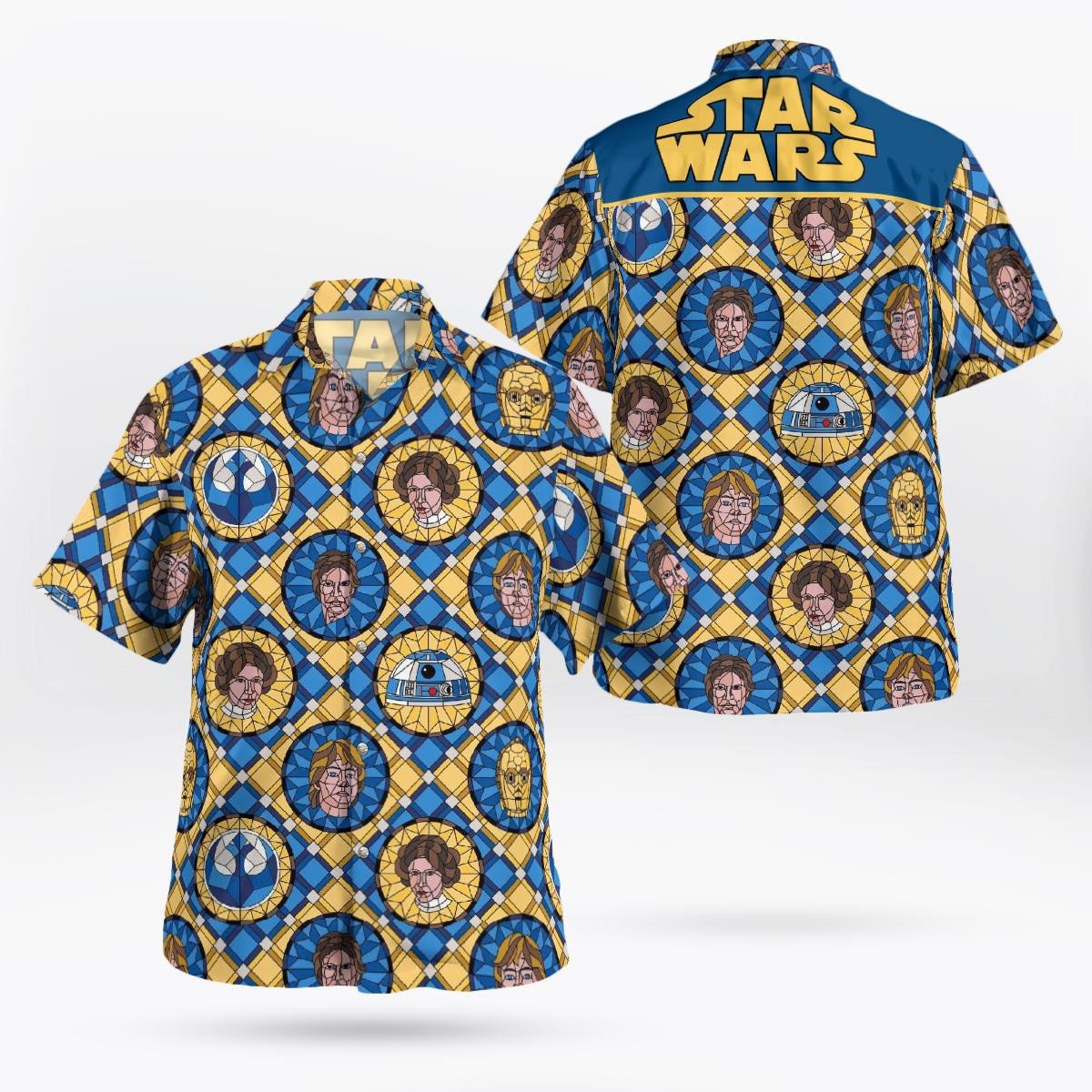 Star Wars Stained Glass Rebel Coin Hawaii Shirt Aloha Shirt For Men Women