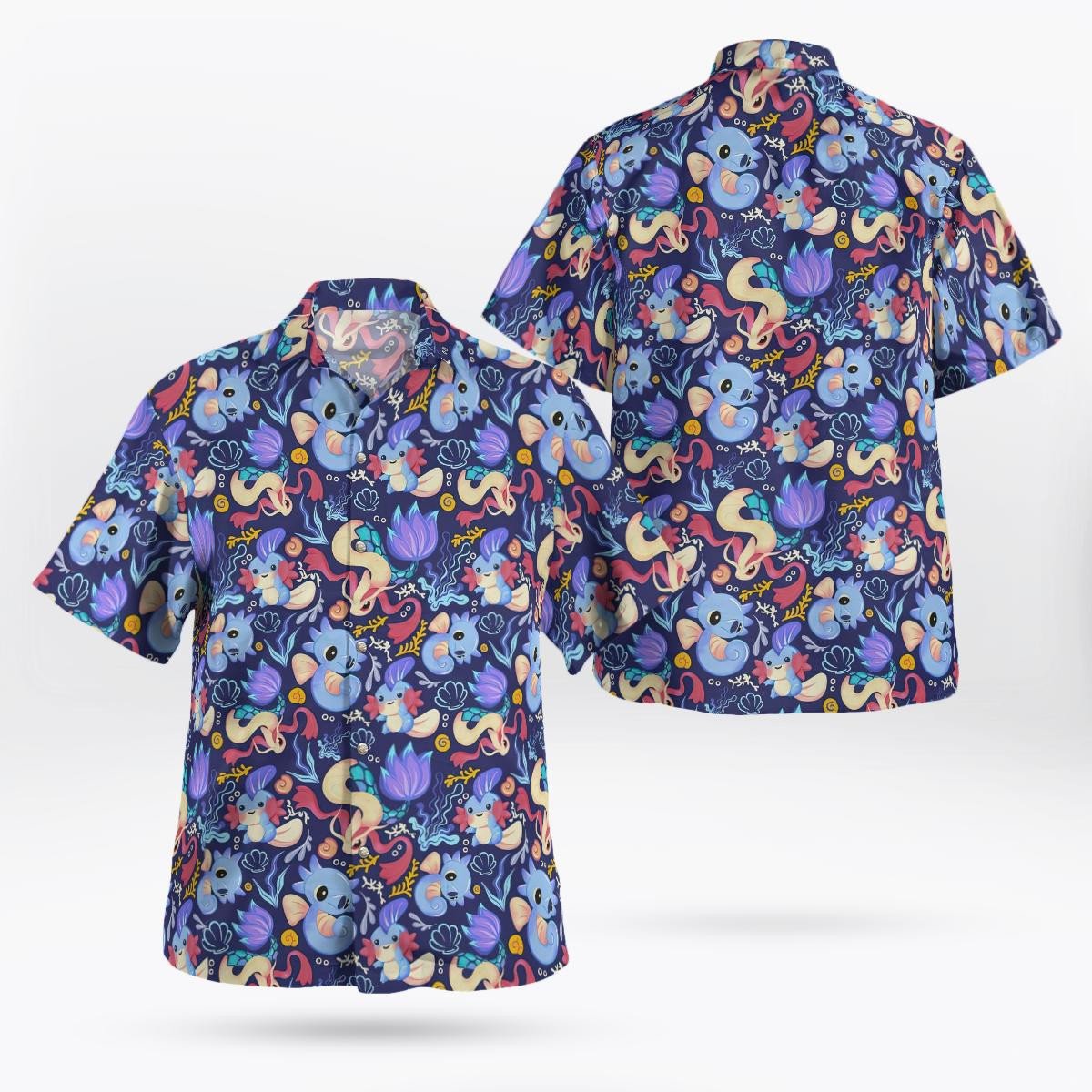 Milotic Water Pokemon Hawaiian Shirt Aloha Shirt For Men Women