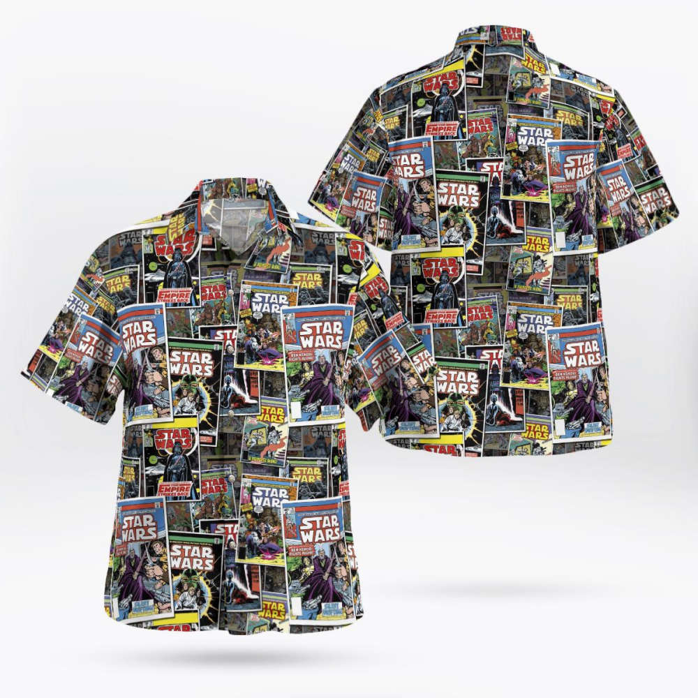 Star Wars Comic Hawaiian Shirt Summer Aloha Shirt For Men Women