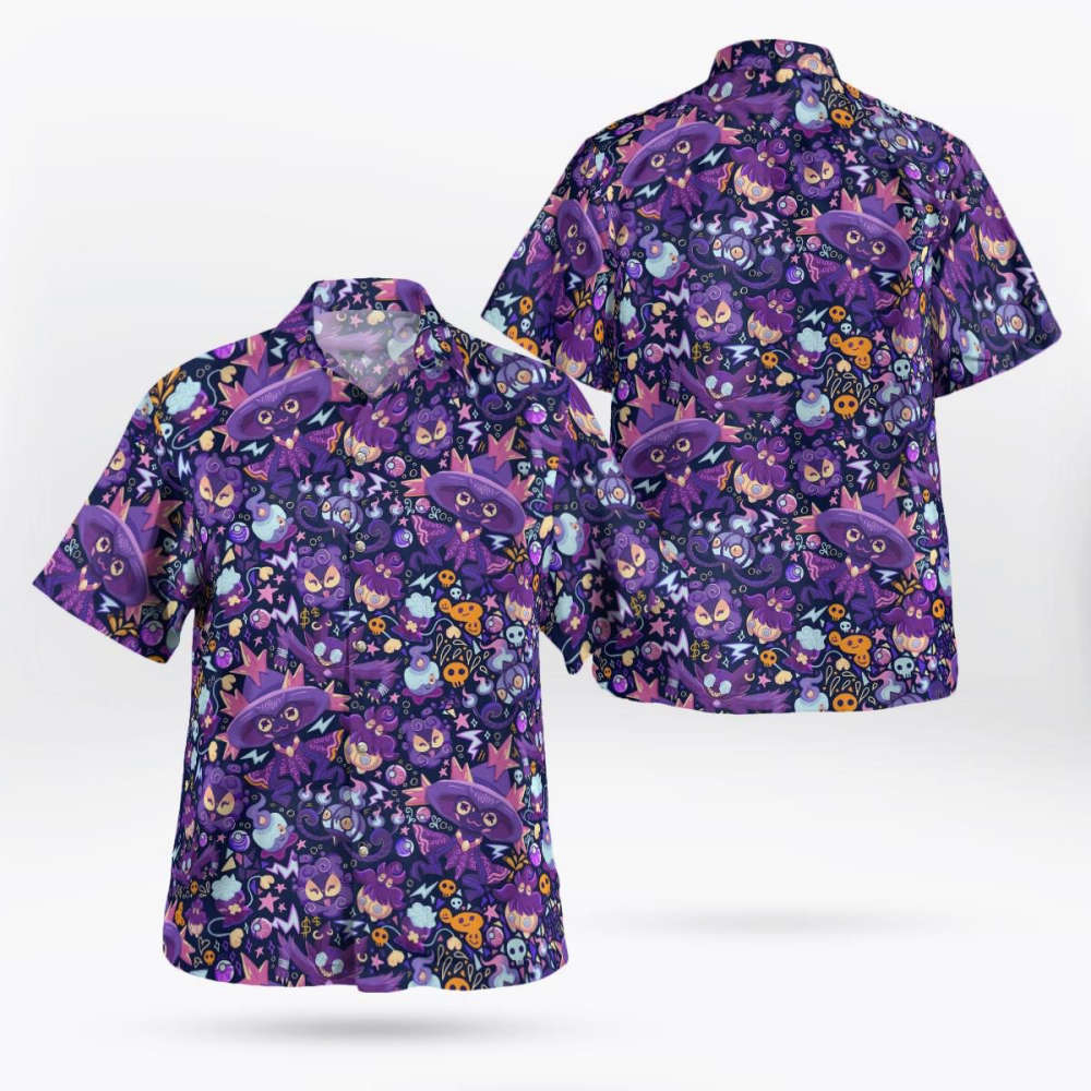 Mismagius GhoStar Trek Pokemon Hawaiian Shirt Summer Aloha Shirt For Men Women