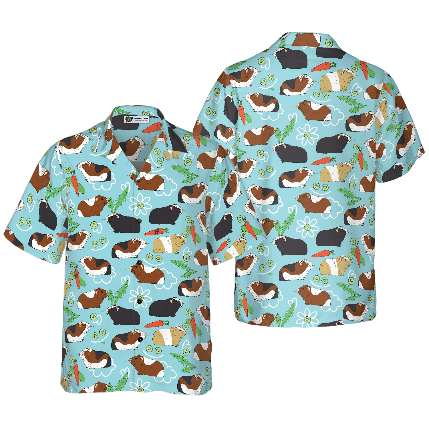 Guinea Pig Seamless Pattern V1 Hawaiian Shirt Aloha Shirt For Men and Women