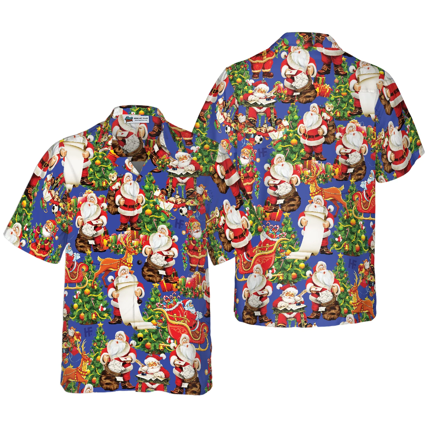 Merry Christmas Santa Claus 6 Hawaiian Shirt Aloha Shirt For Men and Women