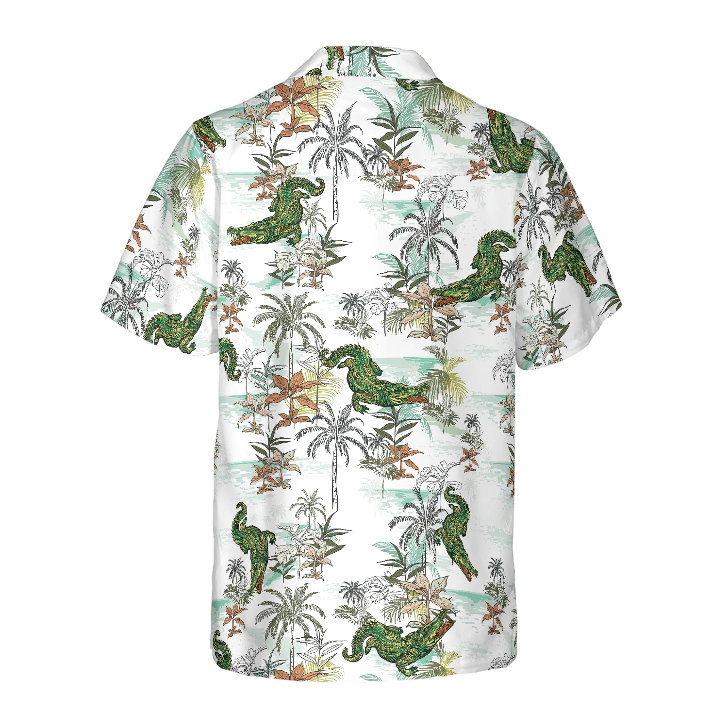 Alligator Seamless Pattern Shirt Hawaiian Shirt Aloha Shirt For Men and Women