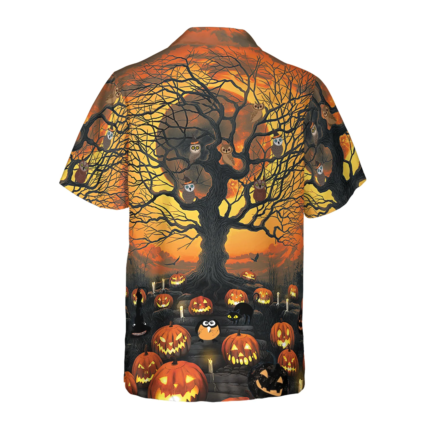 Pumpkin Night Hawaiian Shirt Aloha Shirt For Men and Women