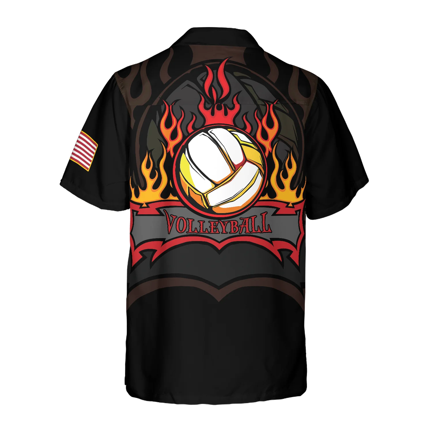 Volleyball Flame Hawaiian Shirt Aloha Shirt For Men and Women