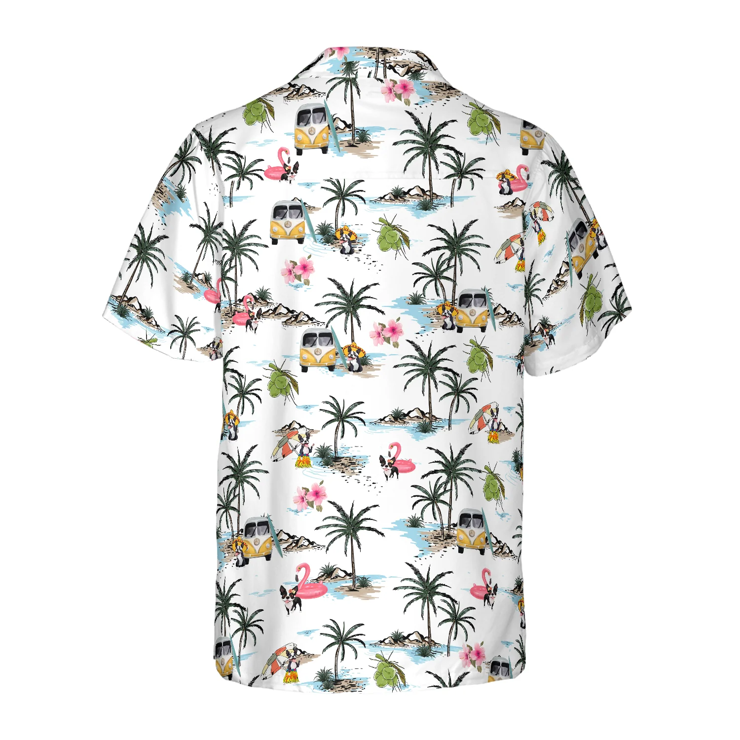 Boston Terrier hawaii Hawaiian Shirt Aloha Shirt For Men and Women