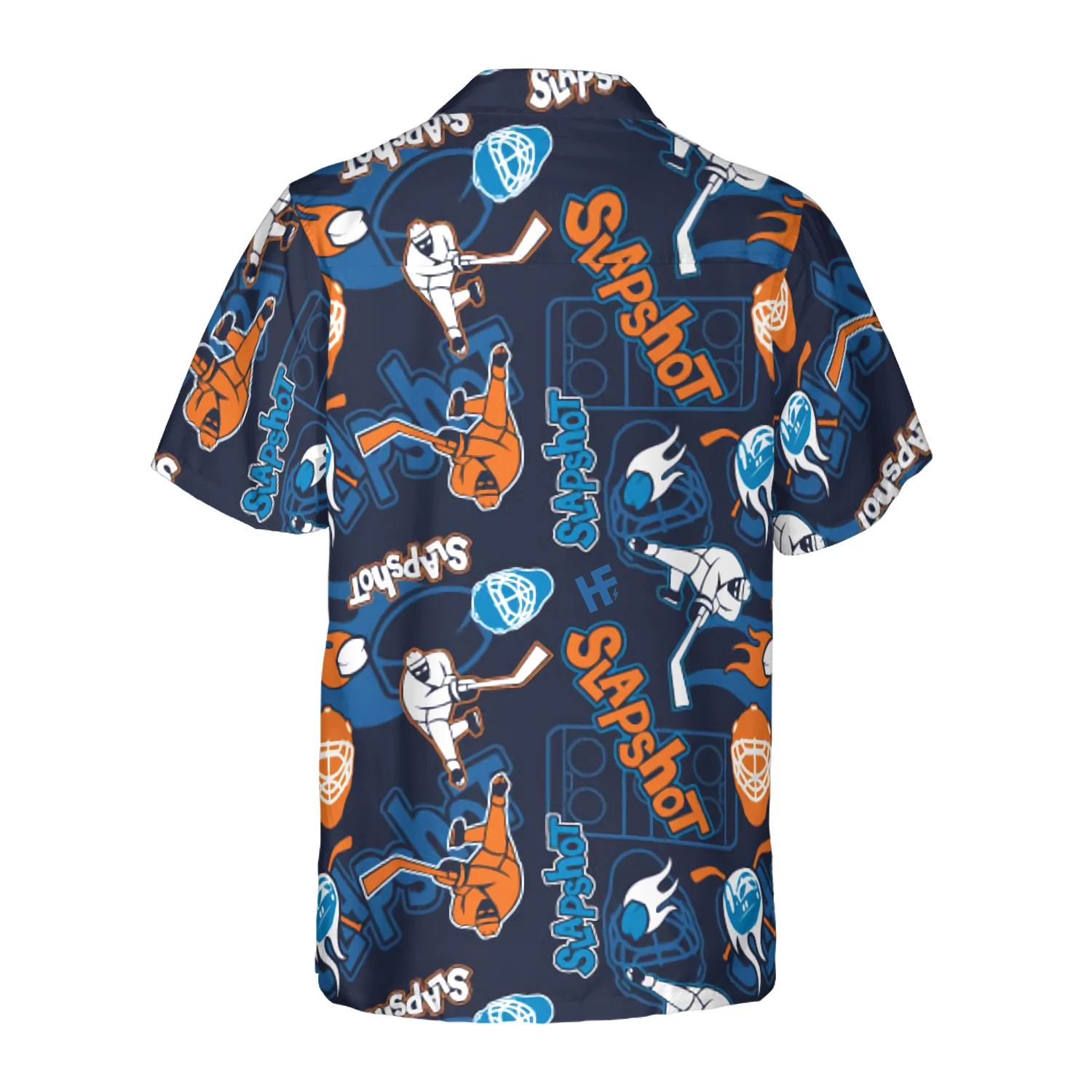 Slapshot Hockey Pattern Hawaiian Shirt Aloha Shirt For Men and Women