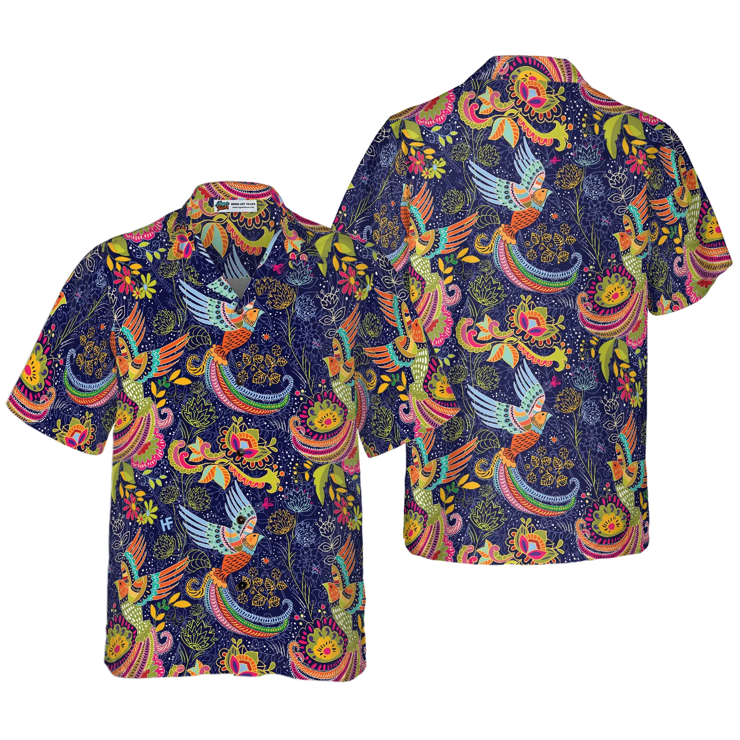 Colorful Hummingbird Mandala Hawaiian Shirt Aloha Shirt For Men and Women