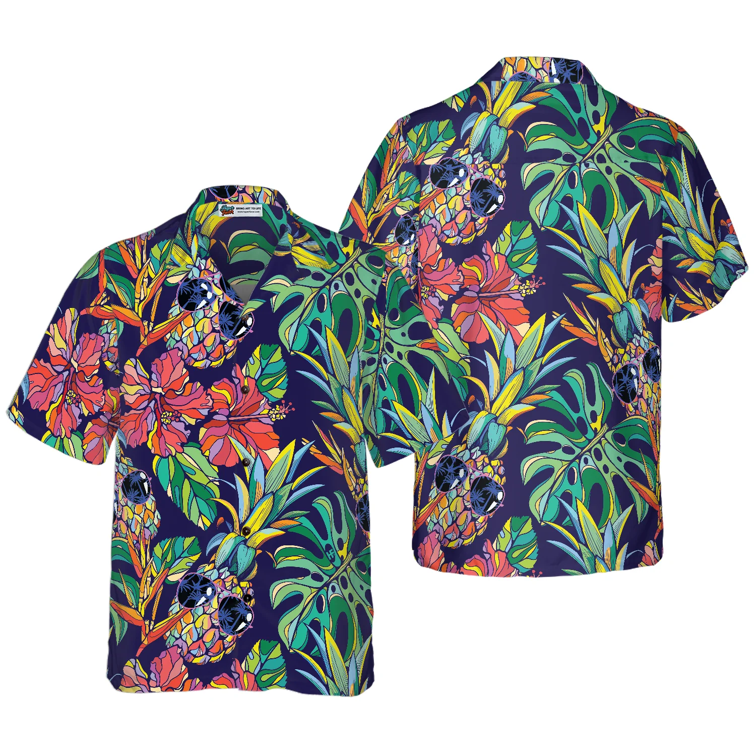 Tropical Coolest Pineapple Hawaiian Shirt Aloha Shirt For Men and Women