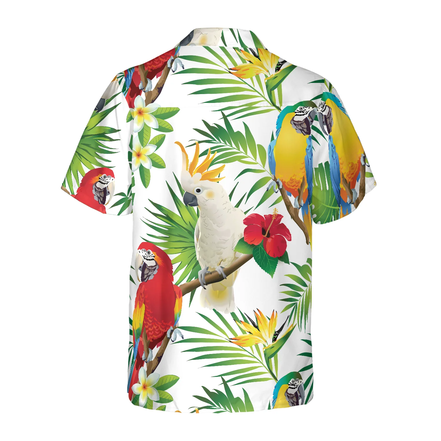 Cockatoo In The Tropical Forest Parrot Shirt Hawaiian Shirt Aloha Shirt For Men and Women