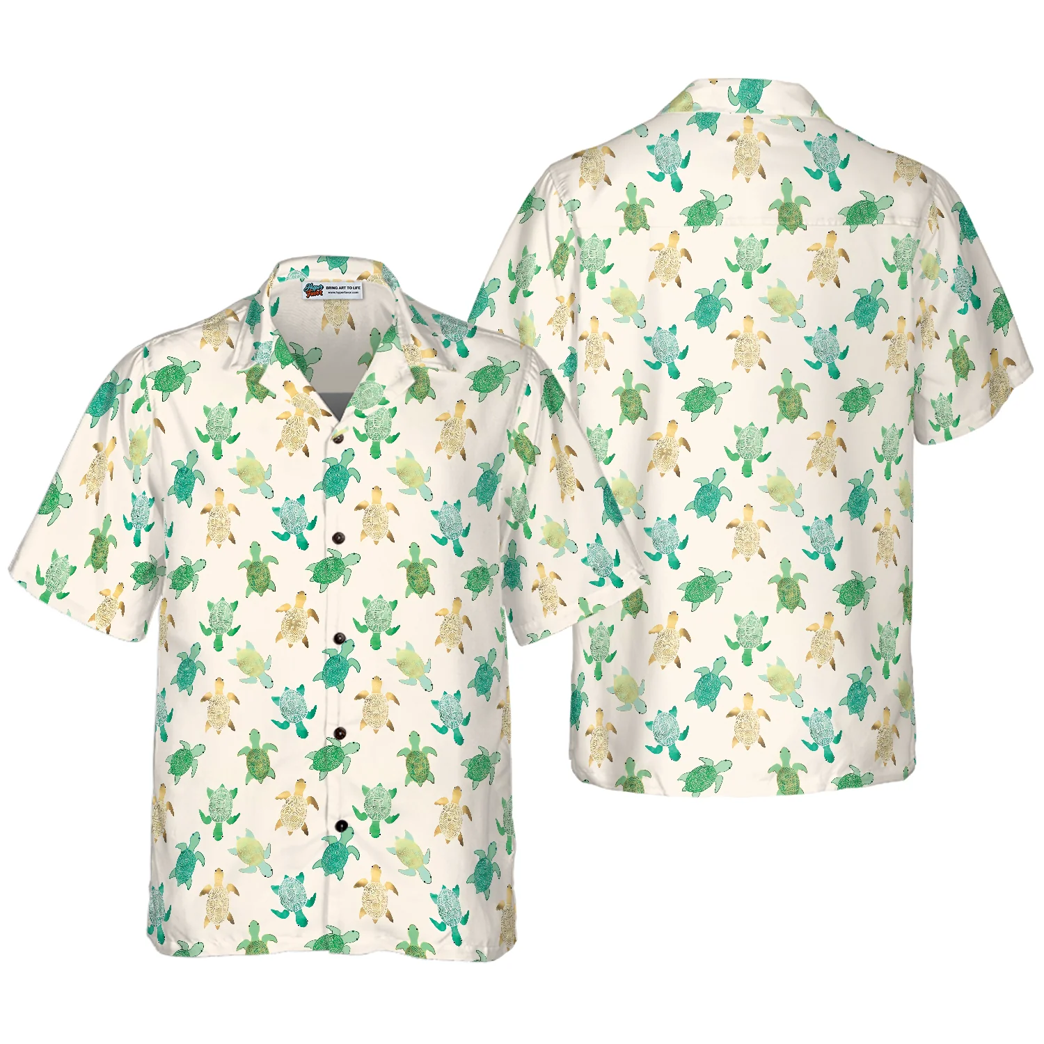 Green Sea Turtle Hawaiian Shirt Aloha Shirt For Men and Women