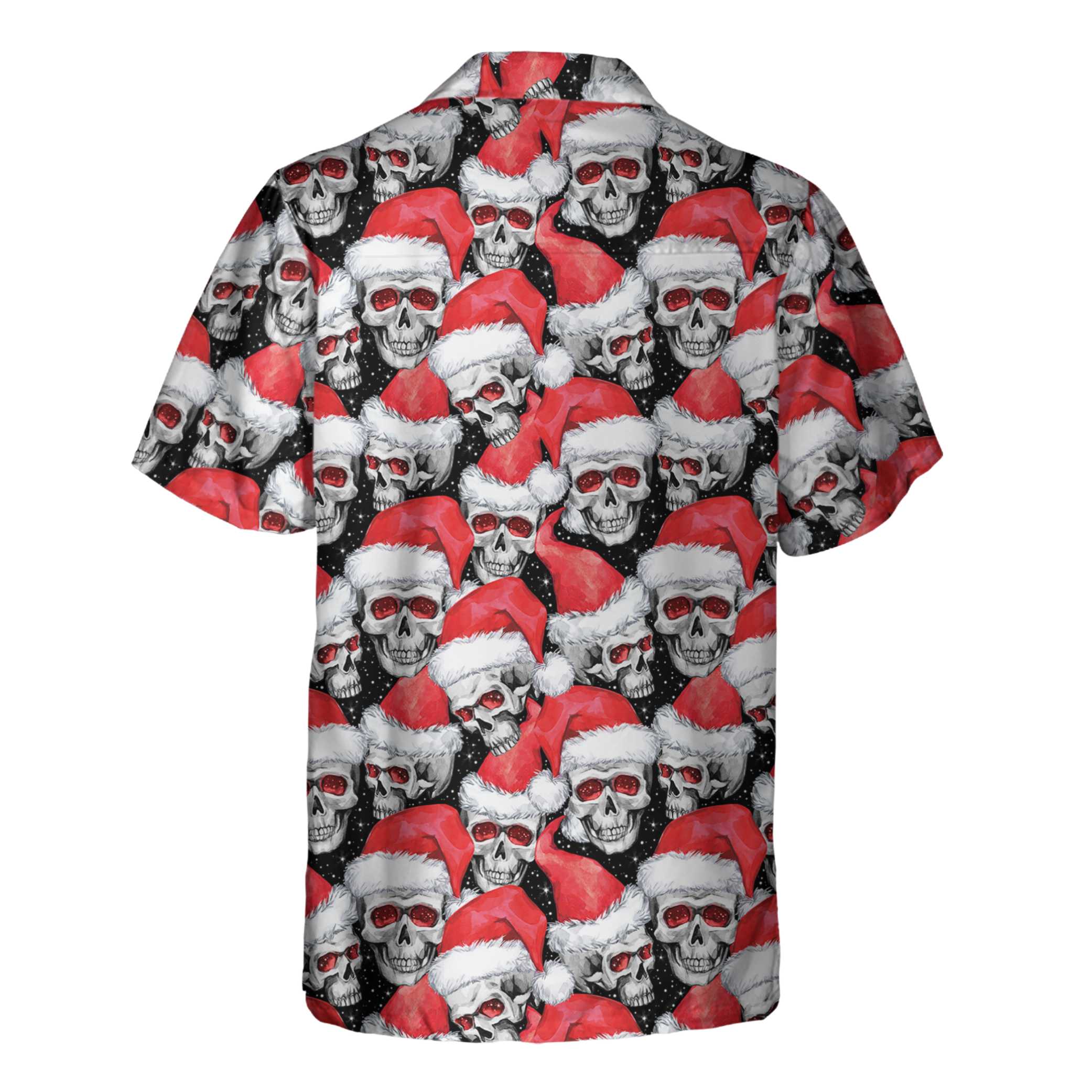 Fashionable Christmas Skulls Hawaiian Shirt Cool Christmas Hawaiian Shirt Aloha Shirt For Men and Women