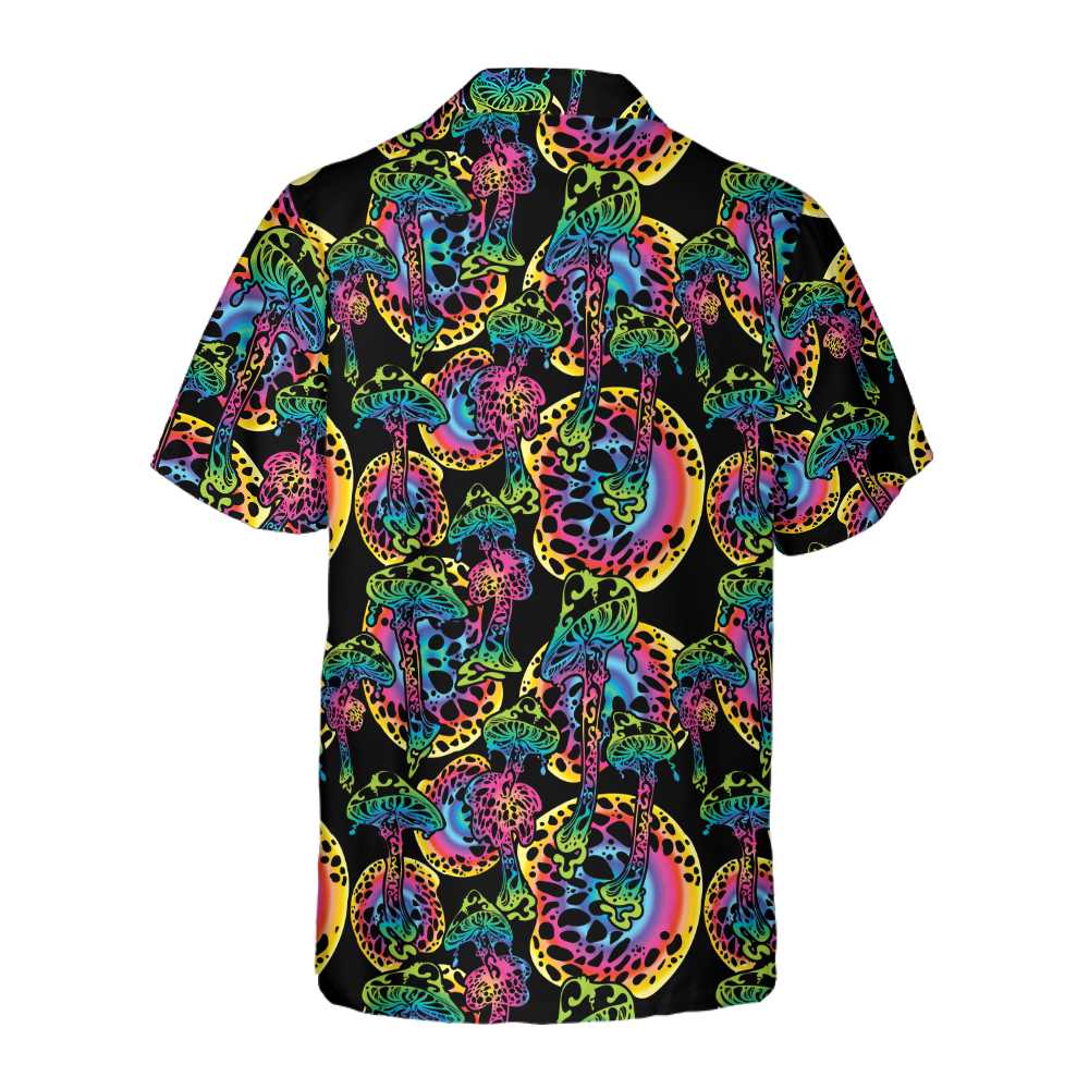 Magic Mushrooms Seamless Pattern Hawaiian Shirt Unique Mushroom Shirt Mushroom Print Shirt Aloha Shirt For Men and Women