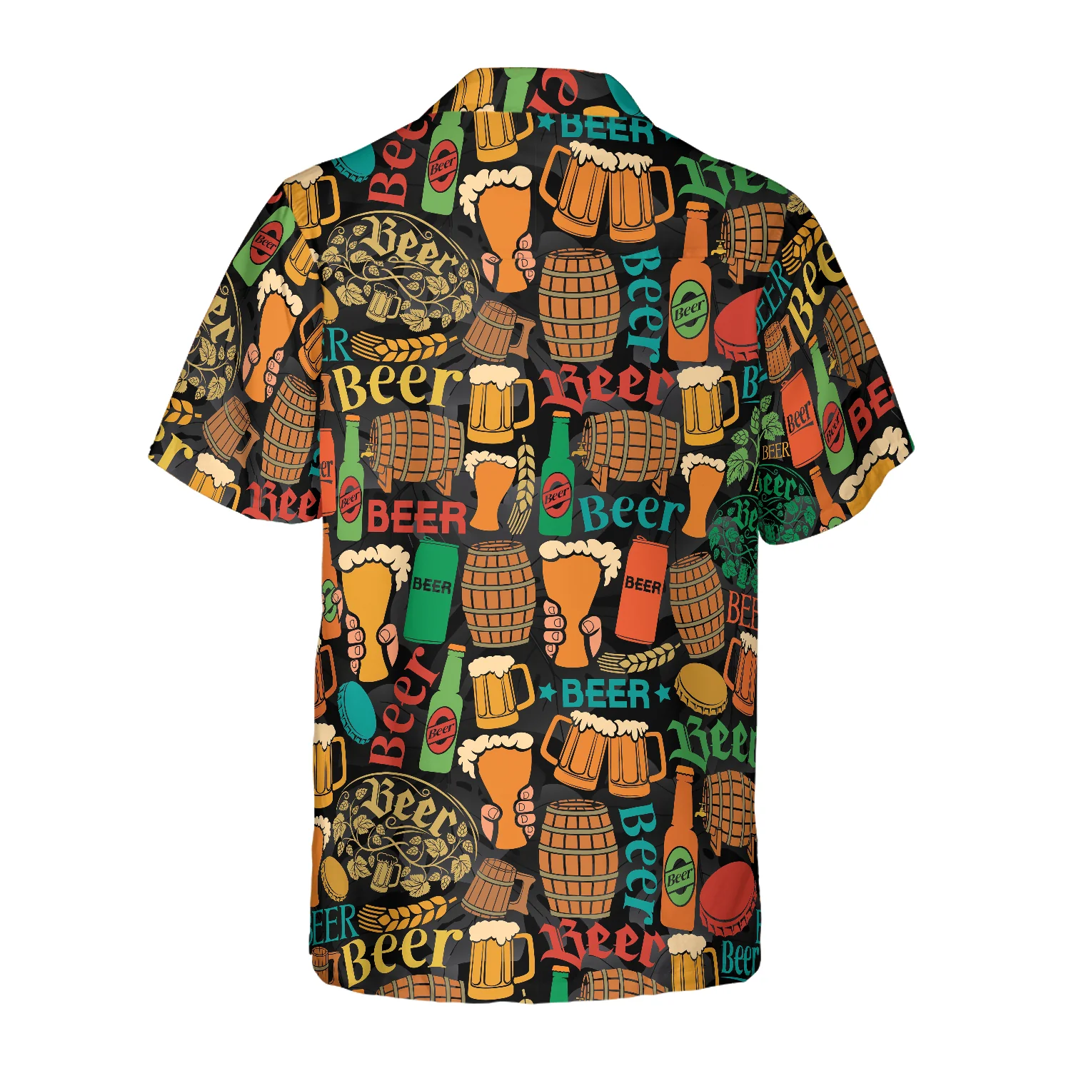 Beer Mug Pattern Hawaiian Shirt Aloha Shirt For Men and Women