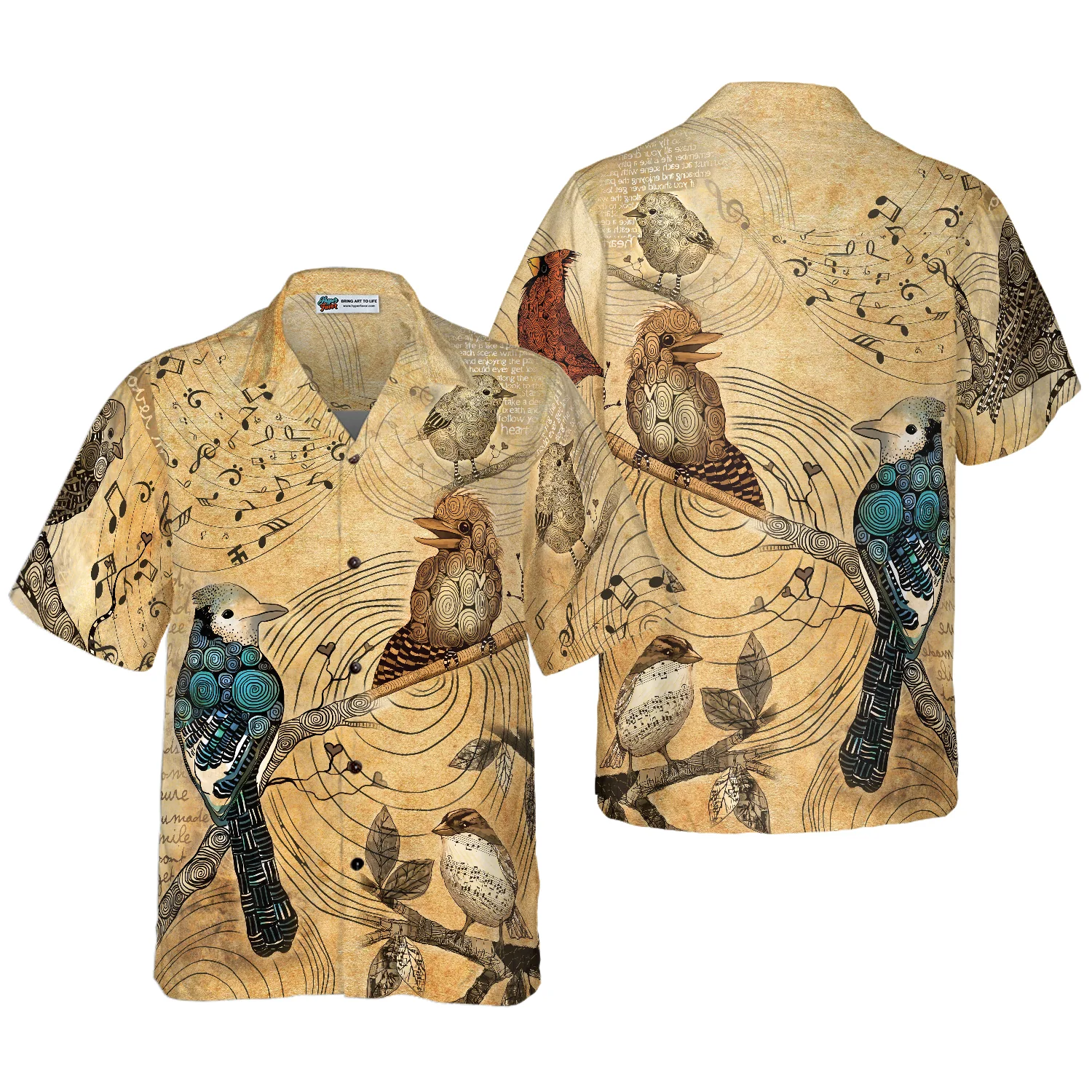 HIGH ABOVE THE TREE BIRDS Hawaiian Shirt Aloha Shirt For Men and Women