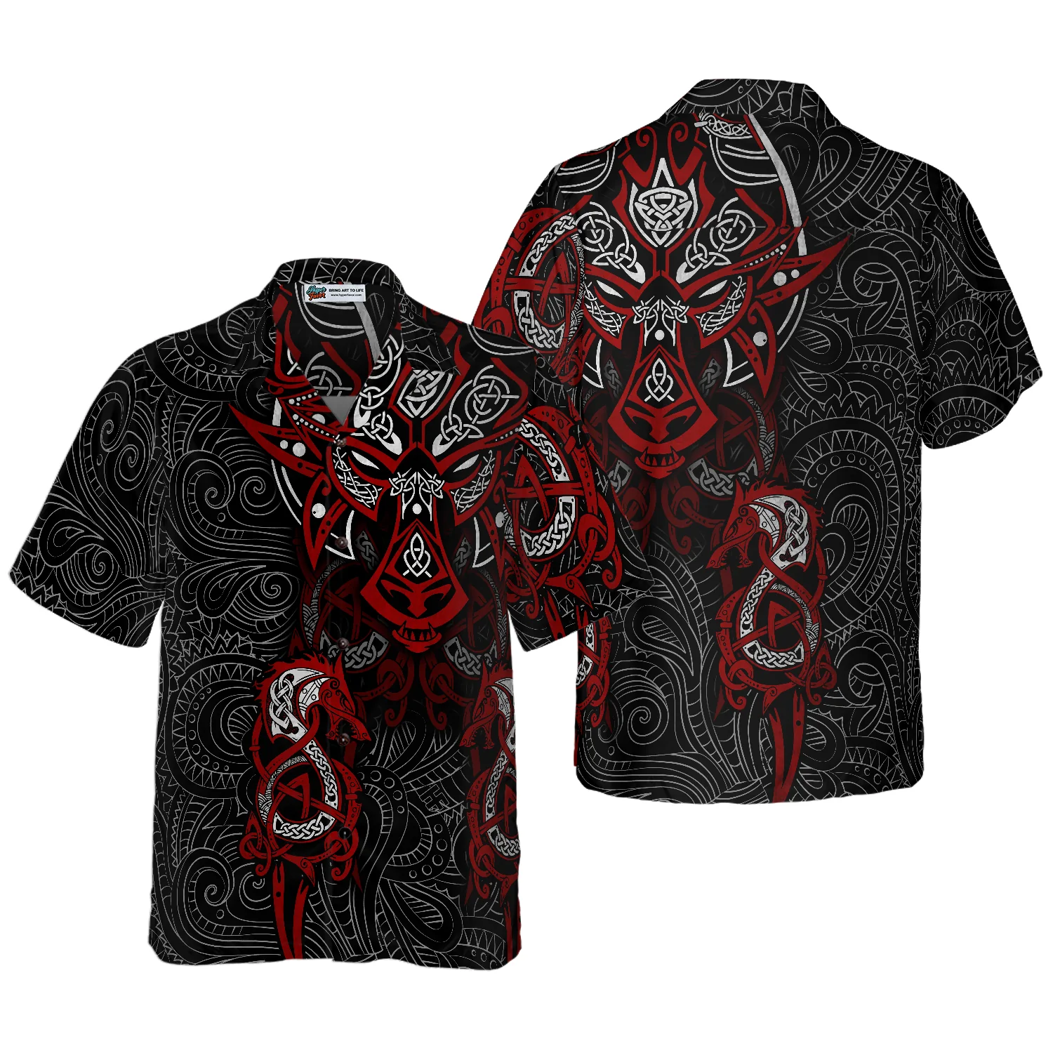 Viking Tattoo Dragon Hawaiian Shirt Aloha Shirt For Men and Women