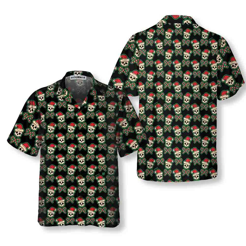 Vintage Pirate Santa Skull Hawaiian Shirt Funny Christmas Santa Shirt Best Gift For Christmas Aloha Shirt For Men and Women