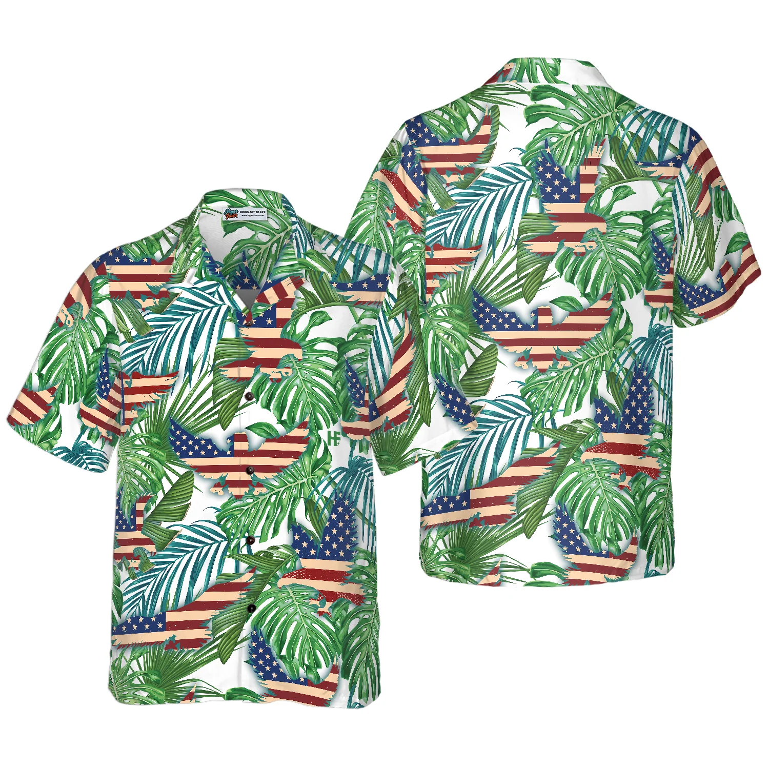 Tropical American Eagle Shirt Hawaiian Shirt Aloha Shirt For Men and Women