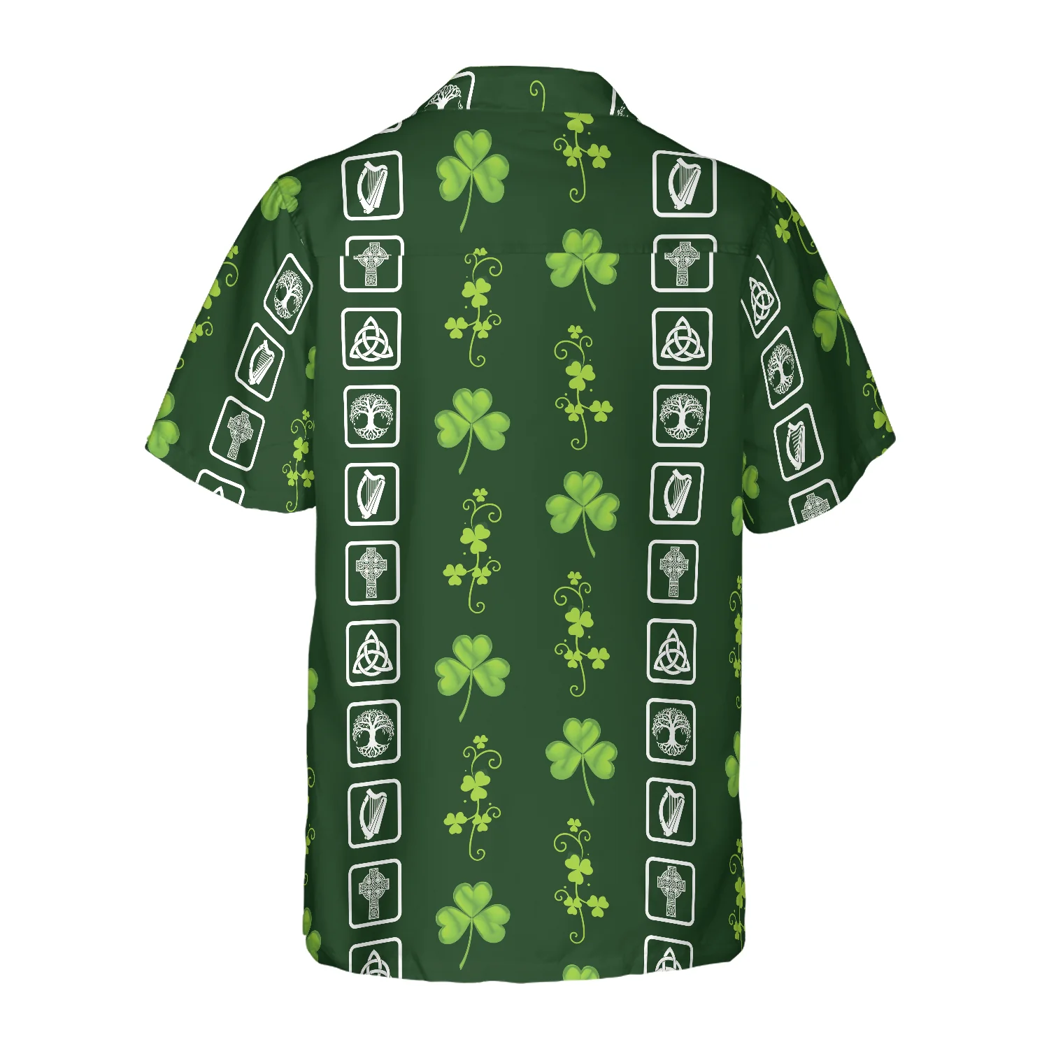 Shamrock Irish Symbols Hawaiian Shirt Aloha Shirt For Men and Women