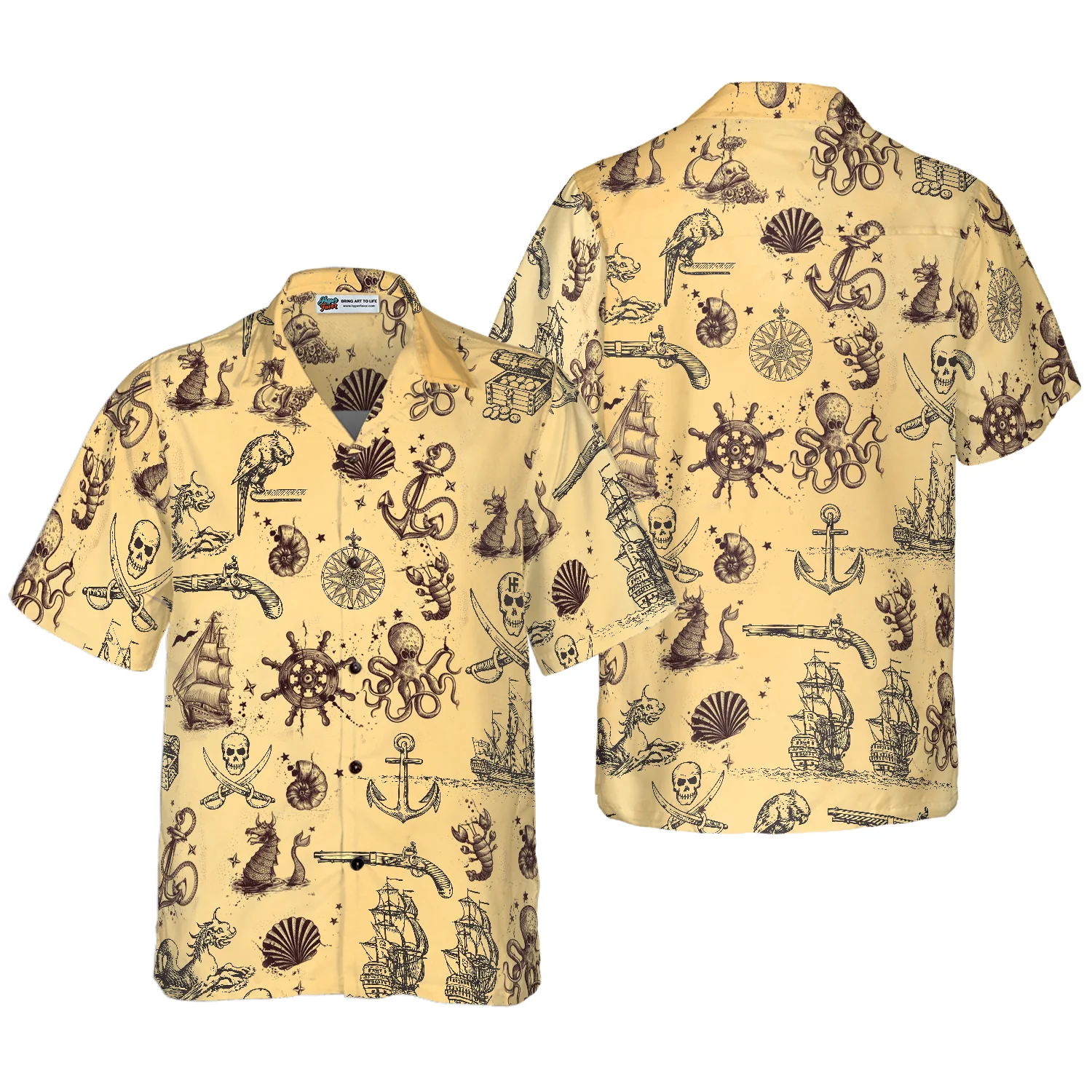 Map Of The King Pirate Hawaiian Shirt Aloha Shirt For Men and Women