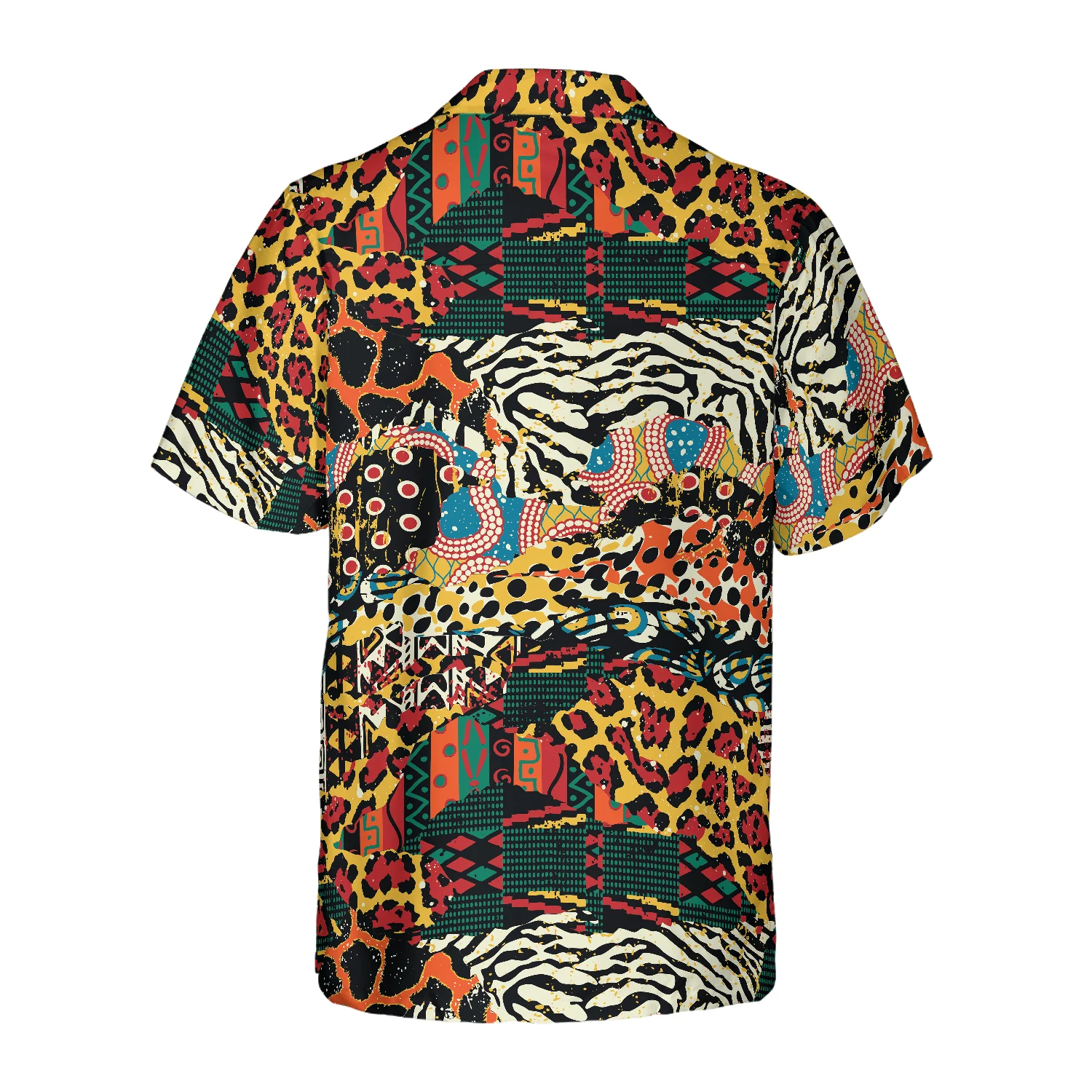 Traditional African Mixed Animal Skin Hawaiian Shirt Aloha Shirt For Men and Women