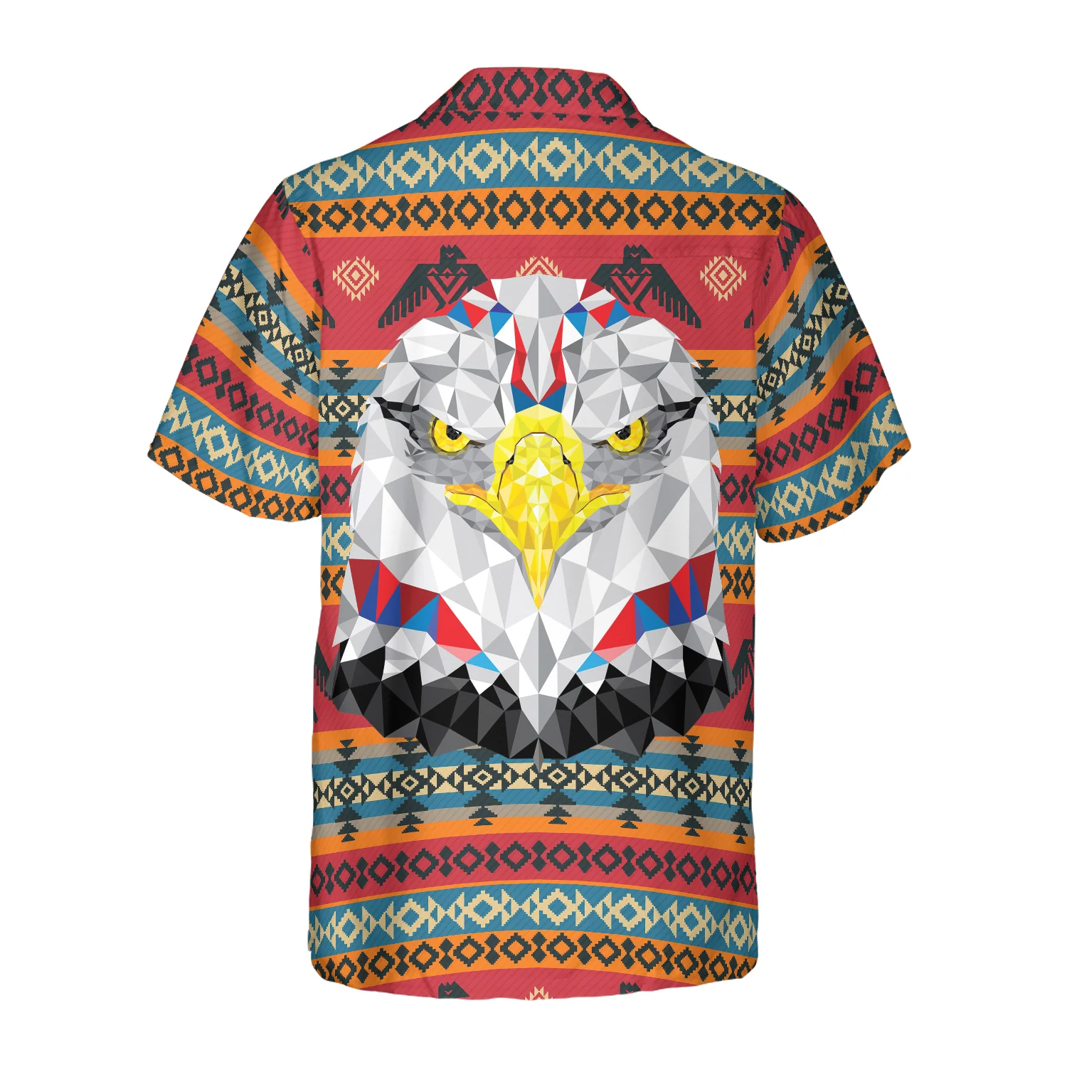 Geometric Tribal American Eagle Shirt Hawaiian Shirt Aloha Shirt For Men and Women