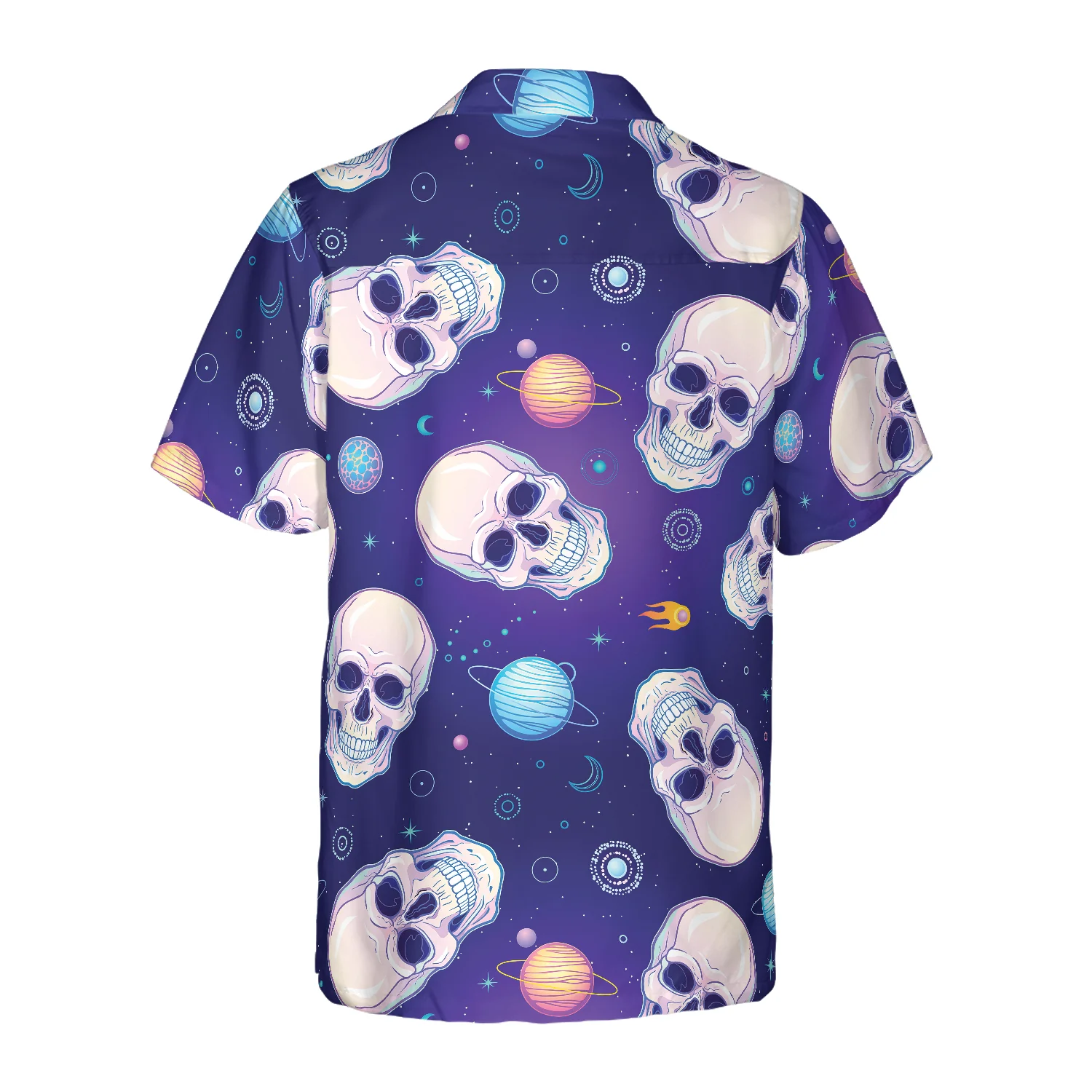 Skull Planets Outta Space Hawaiian Shirt Aloha Shirt For Men and Women