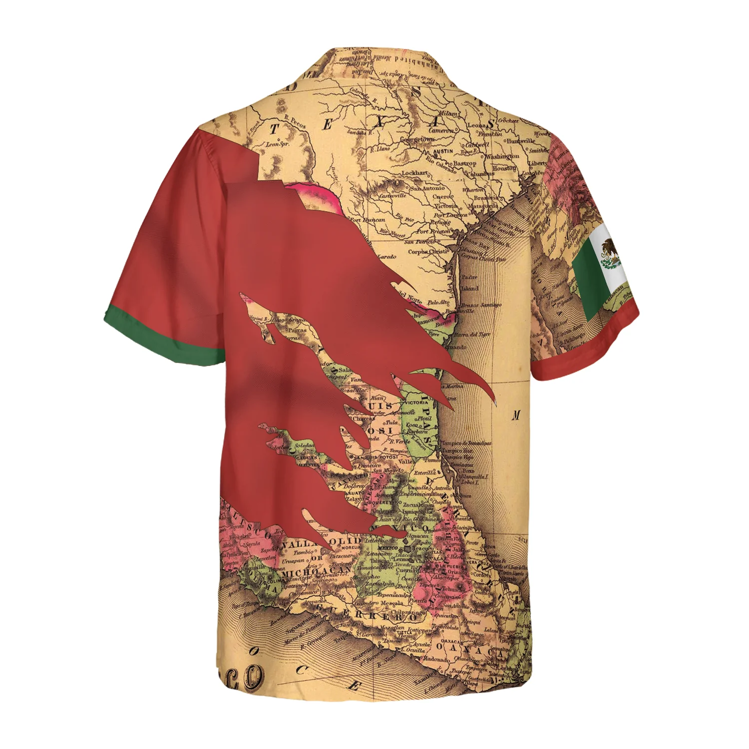 Mexico Map Flag Proud Hawaiian Shirt Aloha Shirt For Men and Women