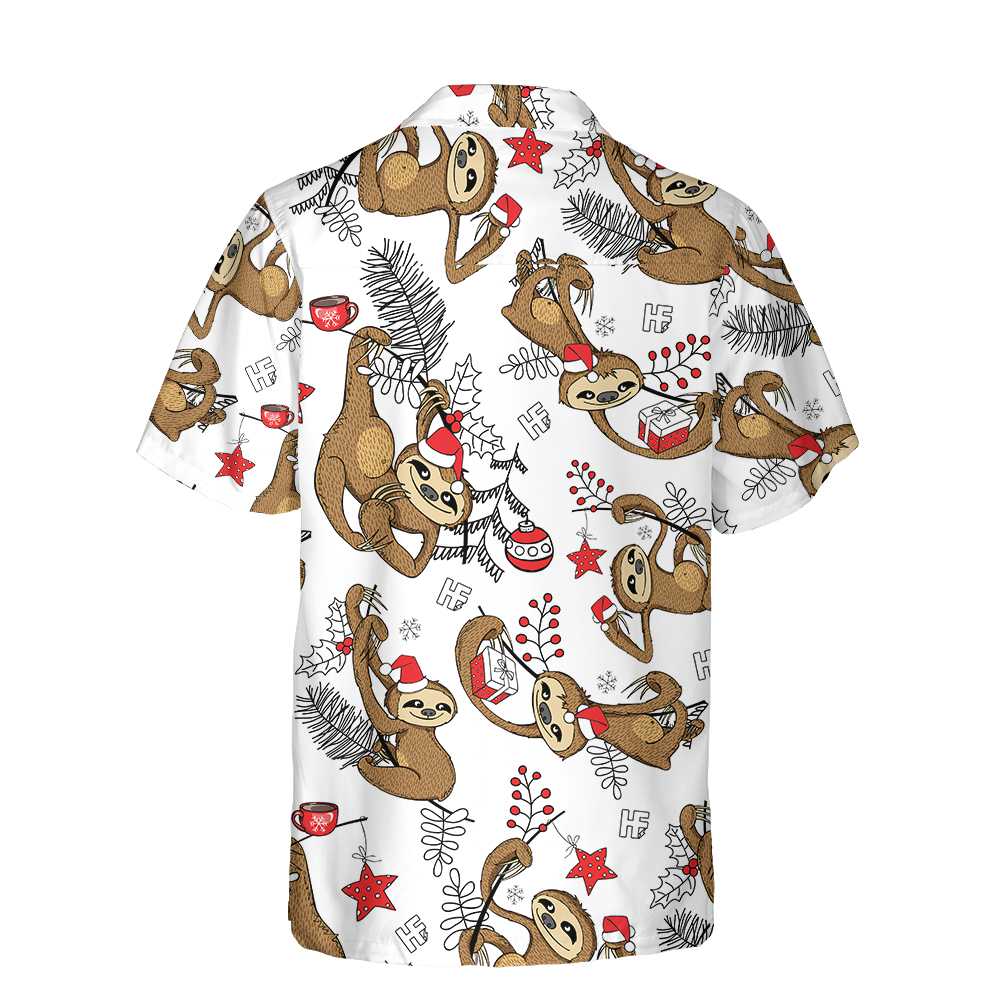 Funny Christmas Slothes Hawaiian Shirt Funny Christmas Shirt Best Gift For Christmas Aloha Shirt For Men and Women