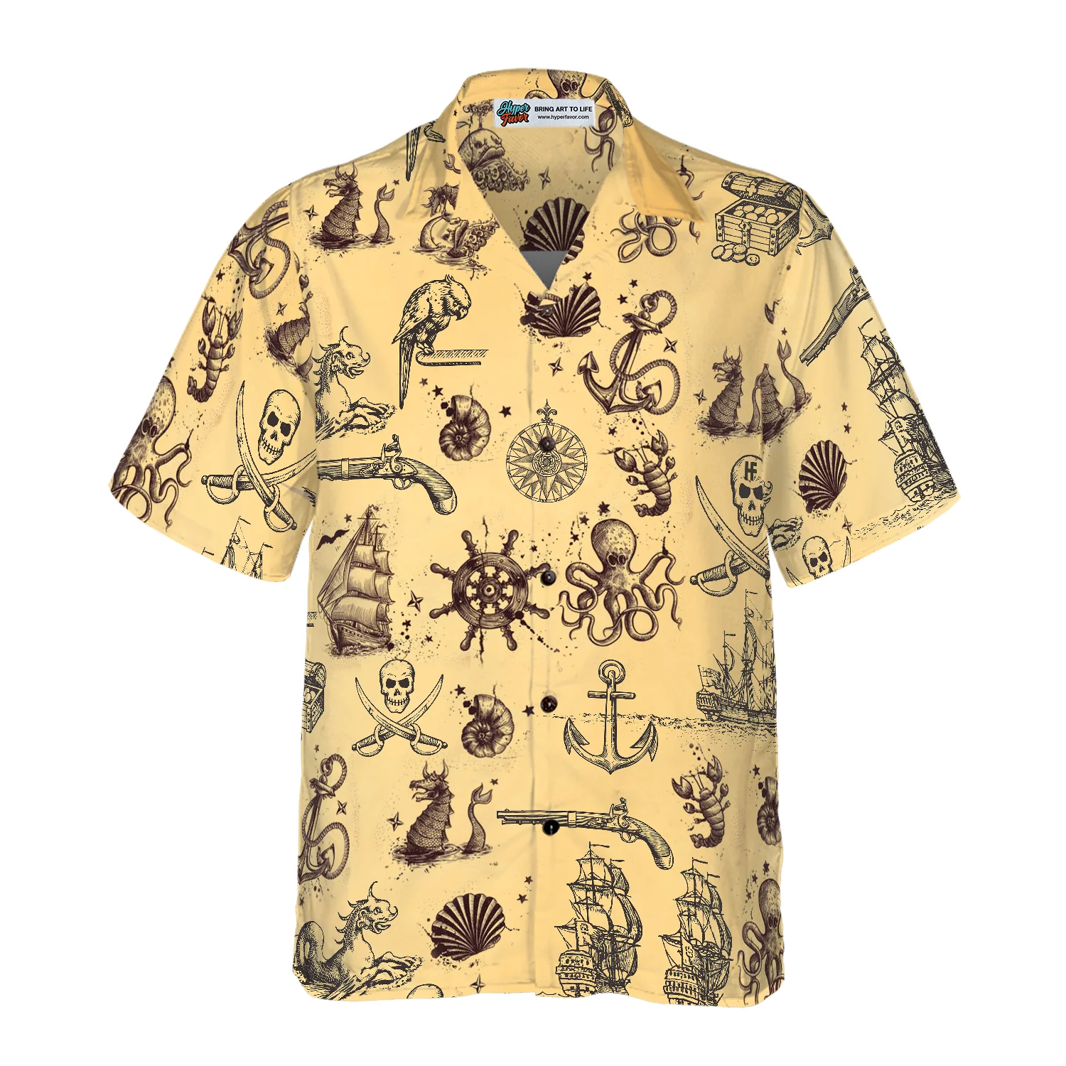 Map Of The King Pirate Hawaiian Shirt Aloha Shirt For Men and Women