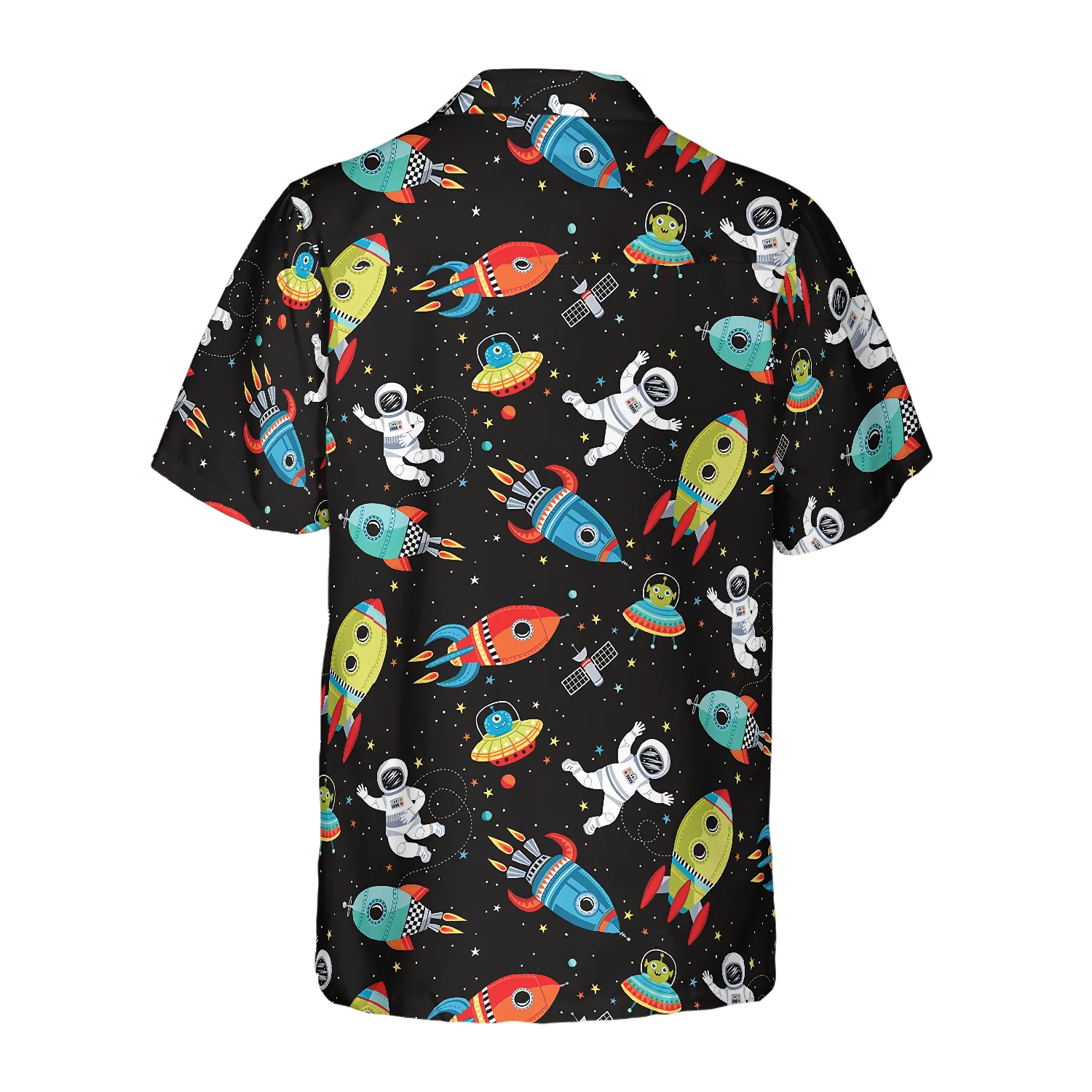 Outer Space Astronaut Cute Hawaiian Shirt Aloha Shirt For Men and Women