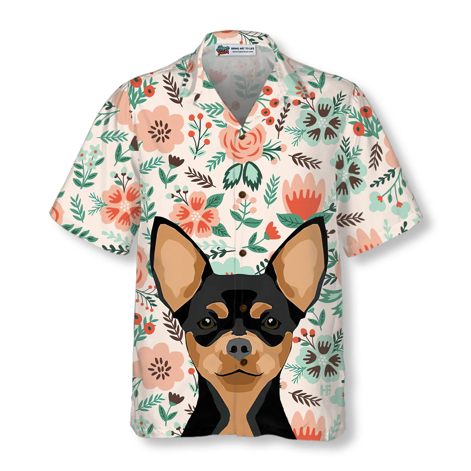 Happiness Is Chihuahua Kisses Hawaiian Shirt Aloha Shirt For Men and Women