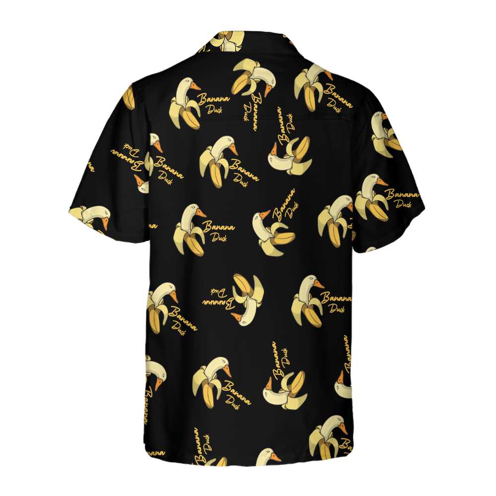 Banana Duck Hawaiian Shirt Funny Banana Shirt For Adults Banana Pattern Shirt Aloha Shirt For Men and Women