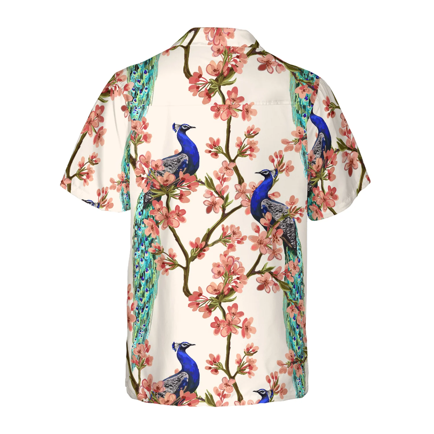 Oriental Peacock Hawaiian Shirt Aloha Shirt For Men and Women