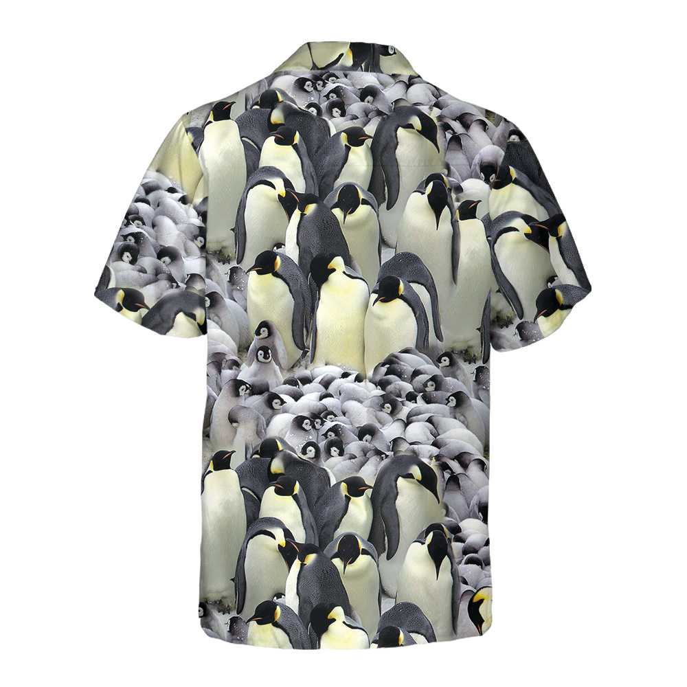 Penguin 3D Printed Hawaiian Shirt Cool Penguin Shirt Penguin Themed Gift Idea Aloha Shirt For Men and Women