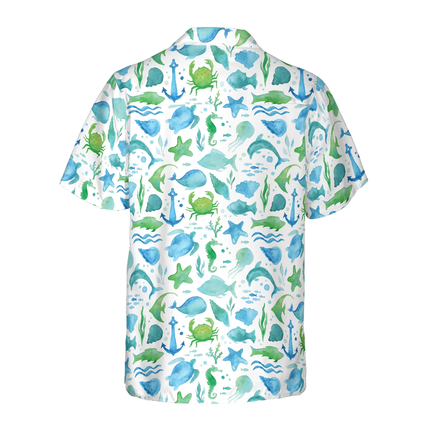 Ocean Fish Pattern v2 Hawaiian Shirt Aloha Shirt For Men and Women