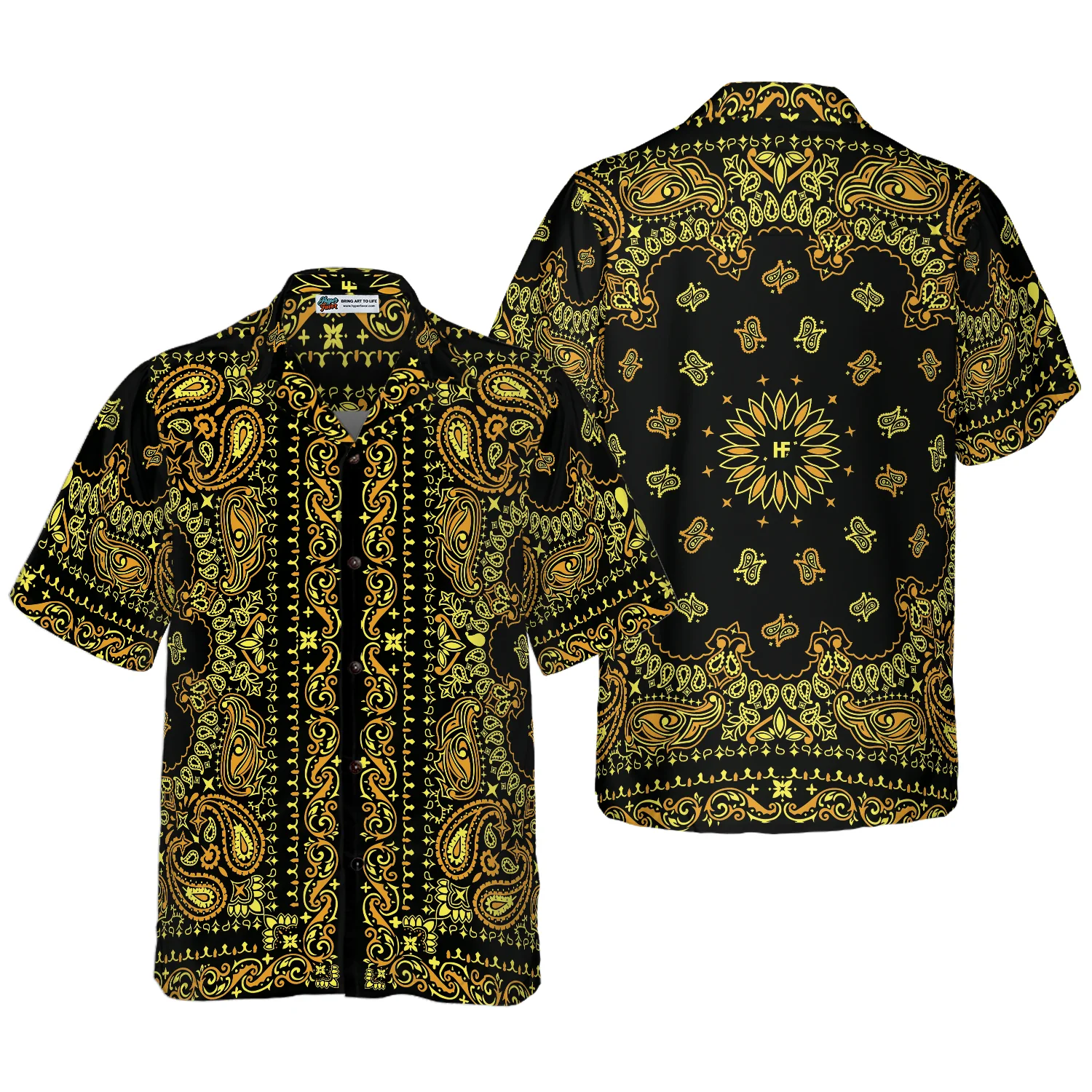 Bandana Royalty Pattern Hawaiian Shirt Aloha Shirt For Men and Women