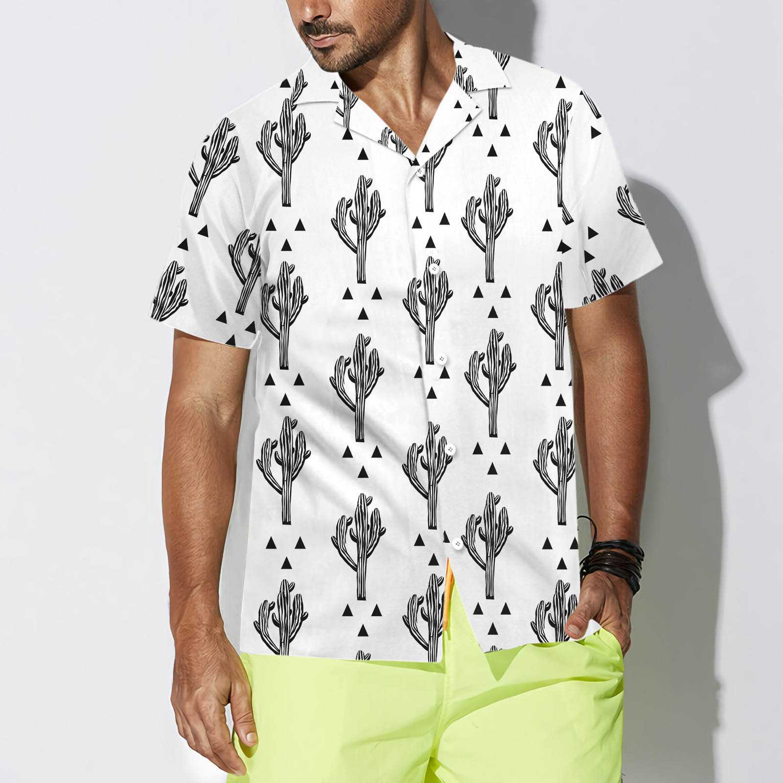 Cactus Seamless Pattern Hawaiian Shirt Aloha Shirt For Men and Women