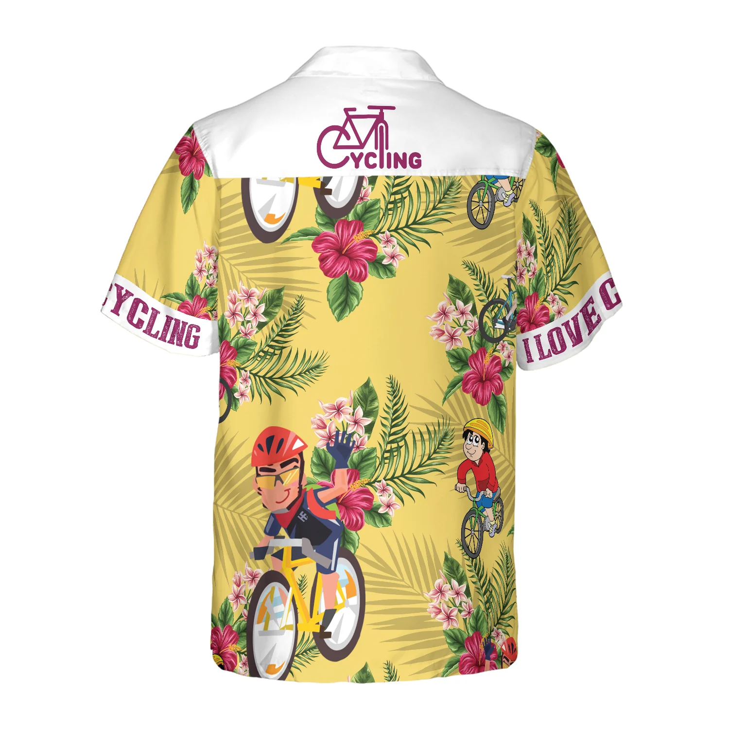 I Love Cycling Hawaiian Shirt Aloha Shirt For Men and Women