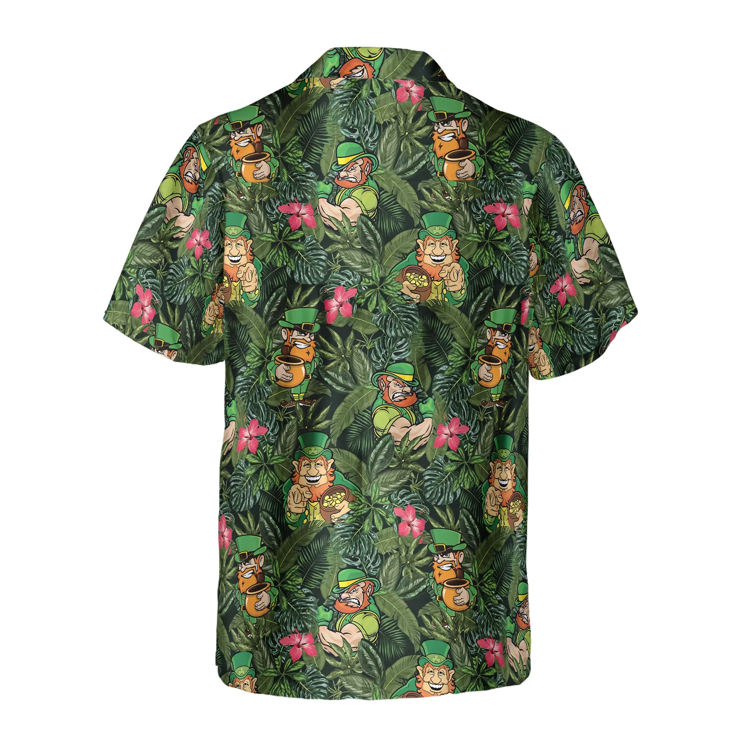 Irish Leprechaun Tropical Hawaiian Shirt Aloha Shirt For Men and Women