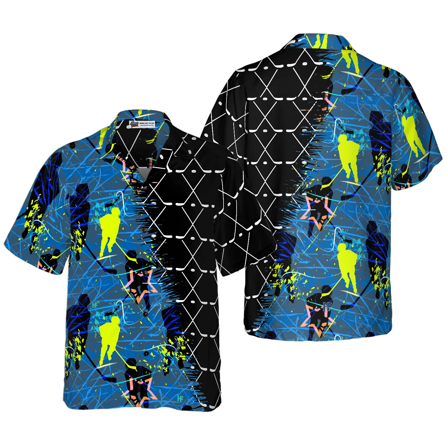 Hockey Sticks Pattern V1 Hawaiian Shirt Aloha Shirt For Men and Women