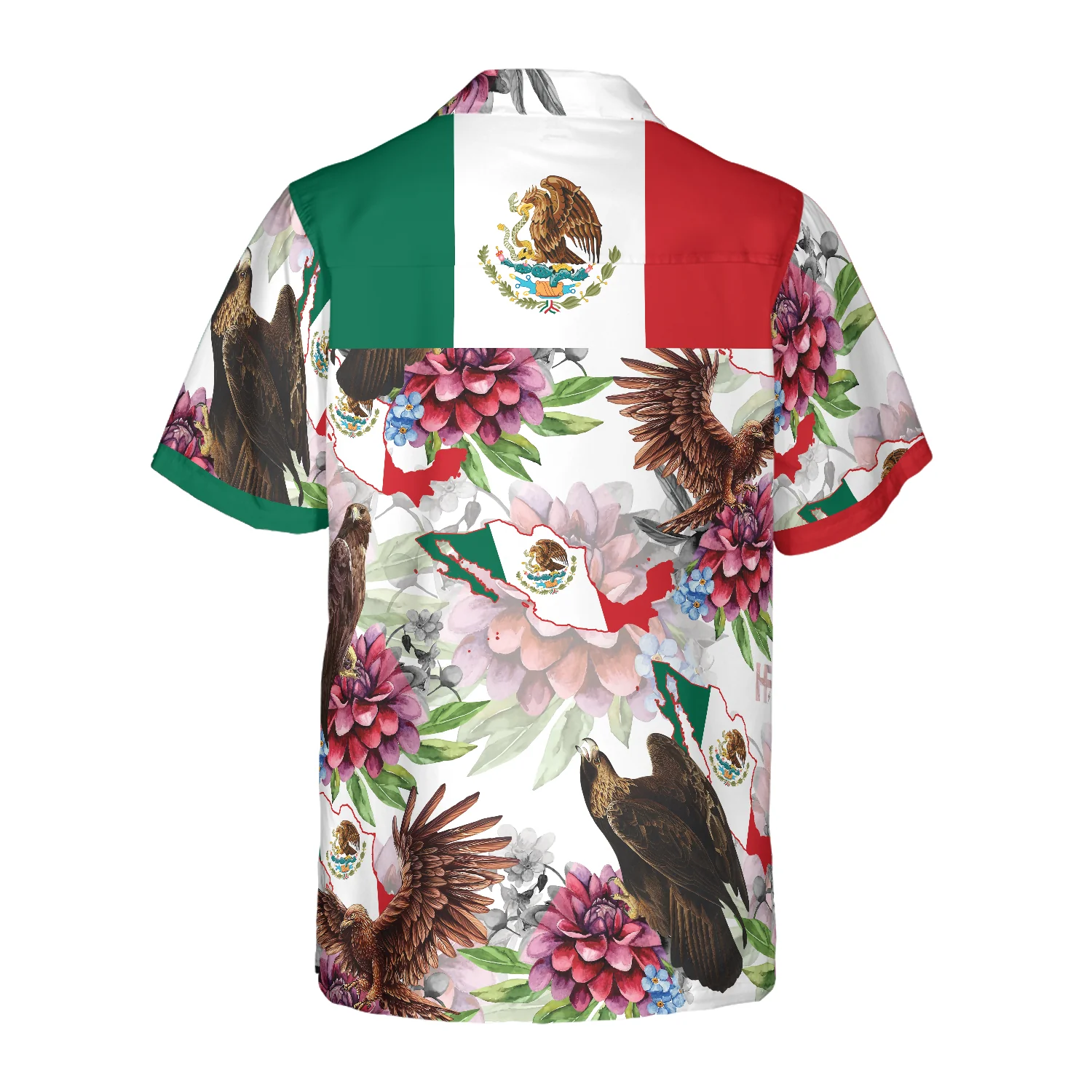 Mexico Proud Dahlia Golden Eagle Hawaiian Shirt Aloha Shirt For Men and Women