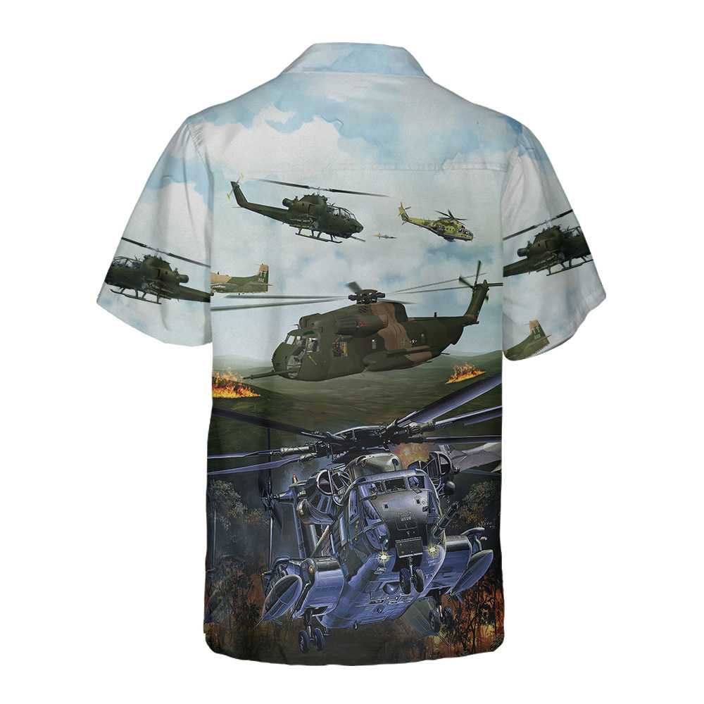 Green Giant Helicopter Hawaiian Shirt Helicopter Shirt Hawaiian Shirt With Helicopter Aloha Shirt For Men and Women