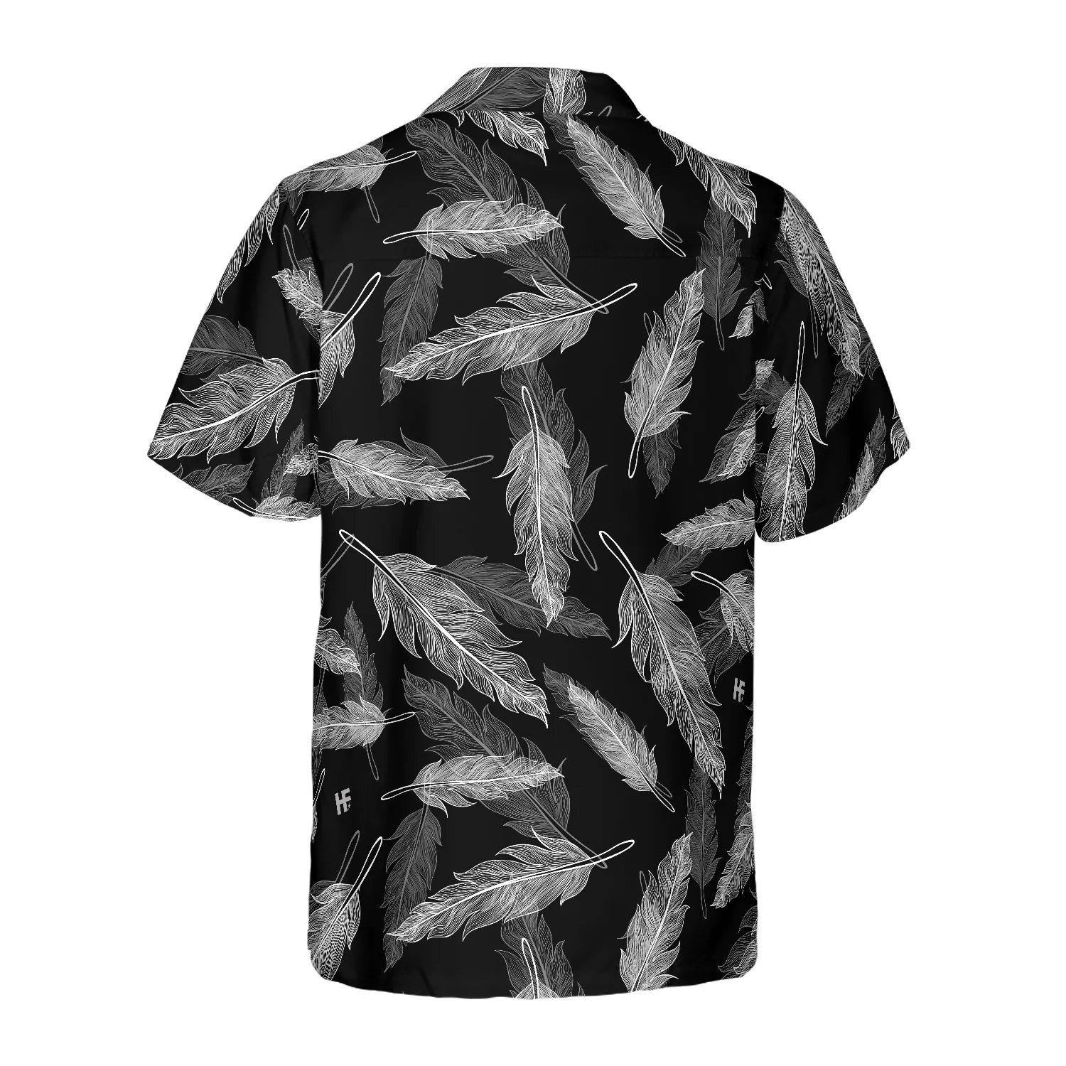 Raven Feather Pattern Goth Hawaiian Shirt Aloha Shirt For Men and Women