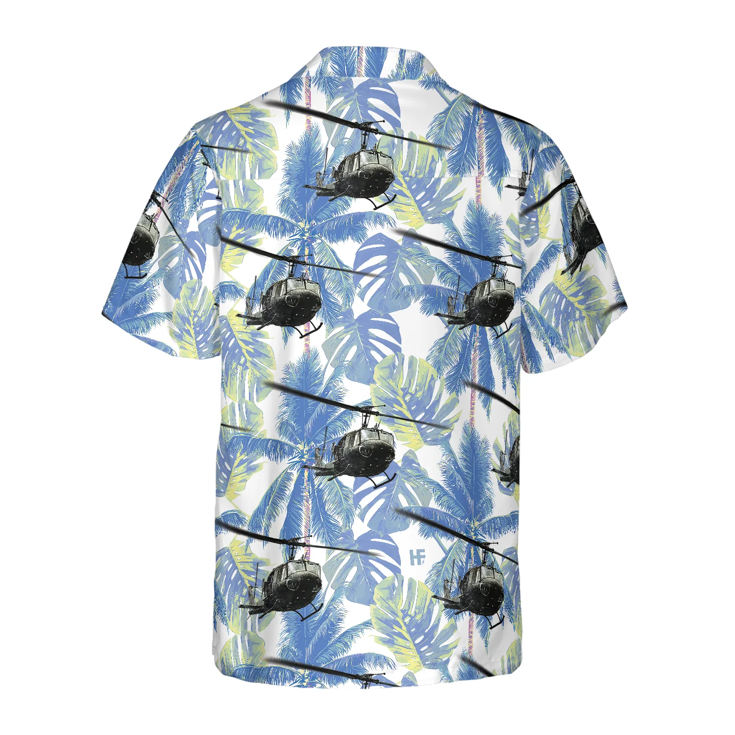 Navy Bell Twin Huey Hawaiian Shirt Aloha Shirt For Men and Women